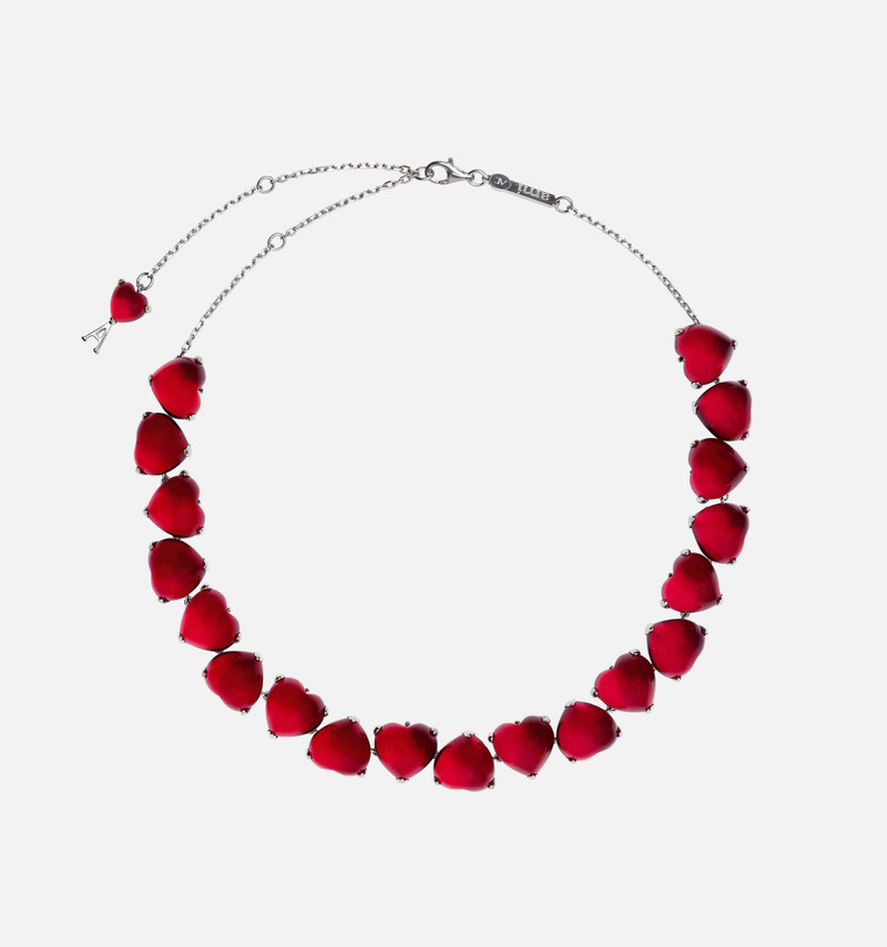 AMI Paris Red Hearts Choker outlook