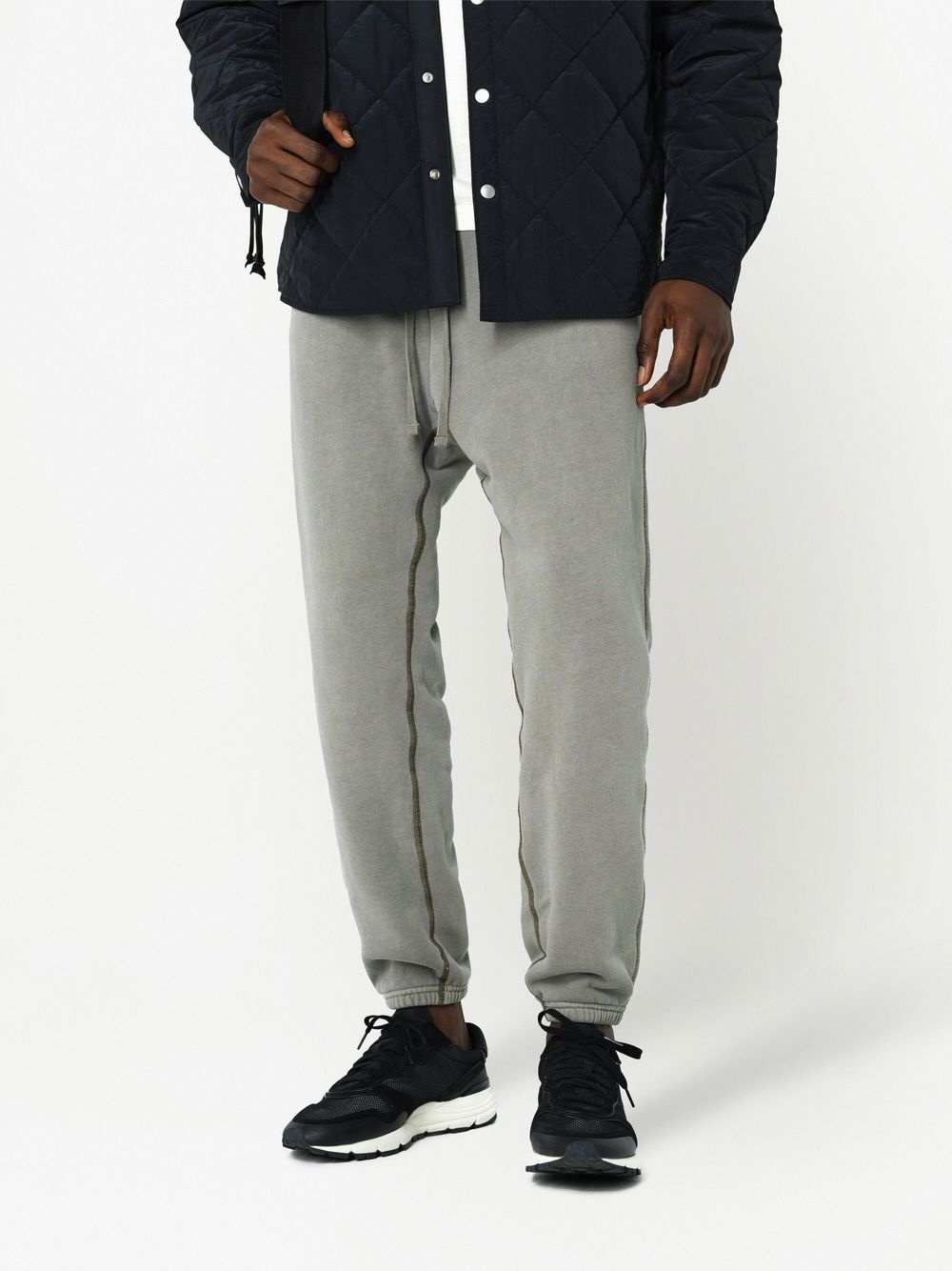 faded thermal-lined track pants - 5