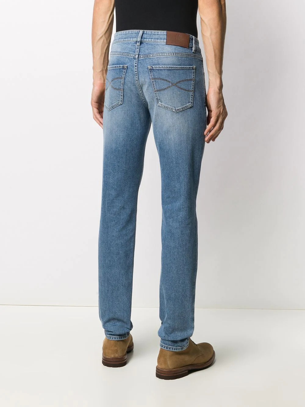 whiskered straight jeans - 4