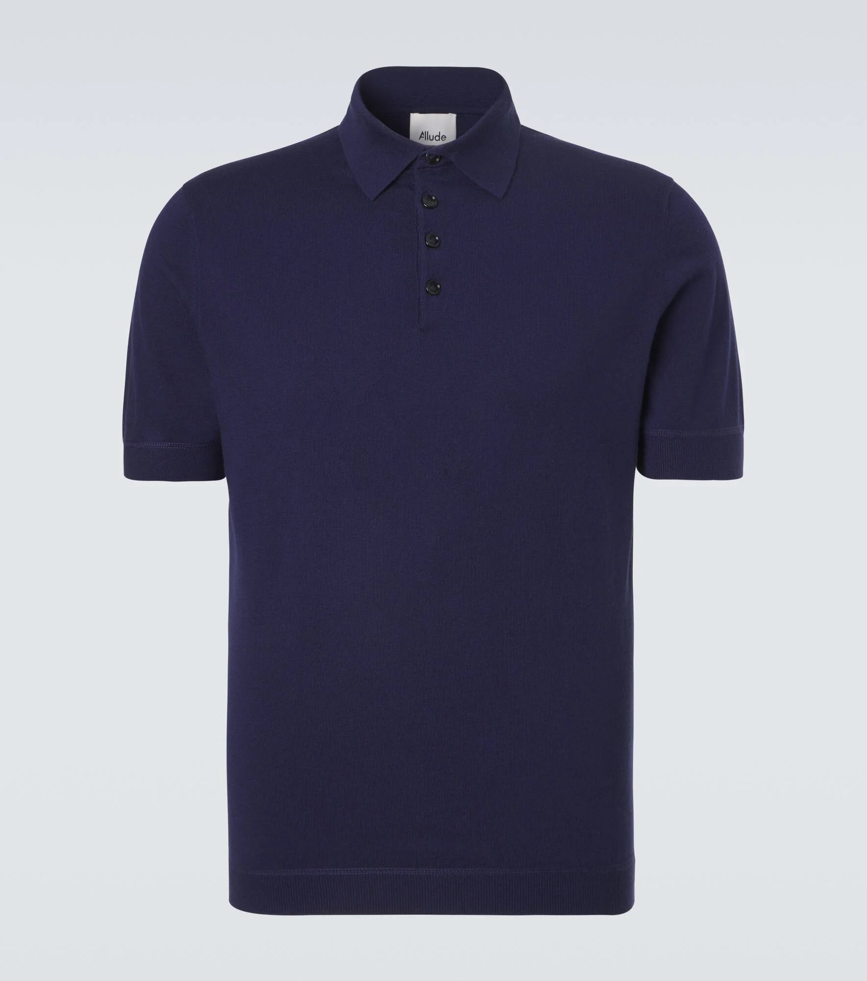 Cotton, silk, and cashmere polo shirt - 1