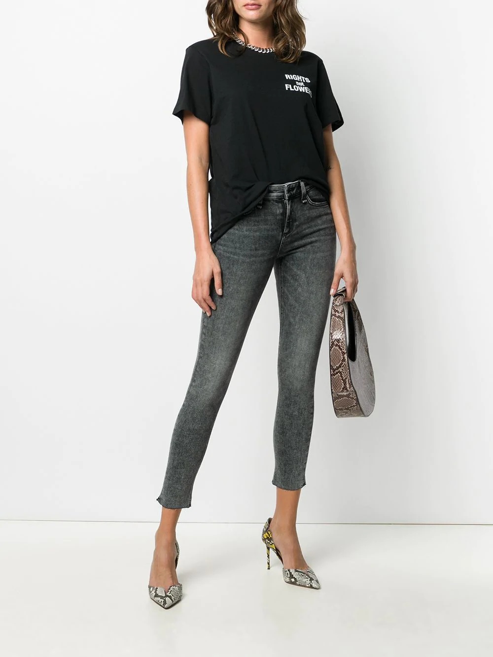 low-rise cropped skinny jeans - 2