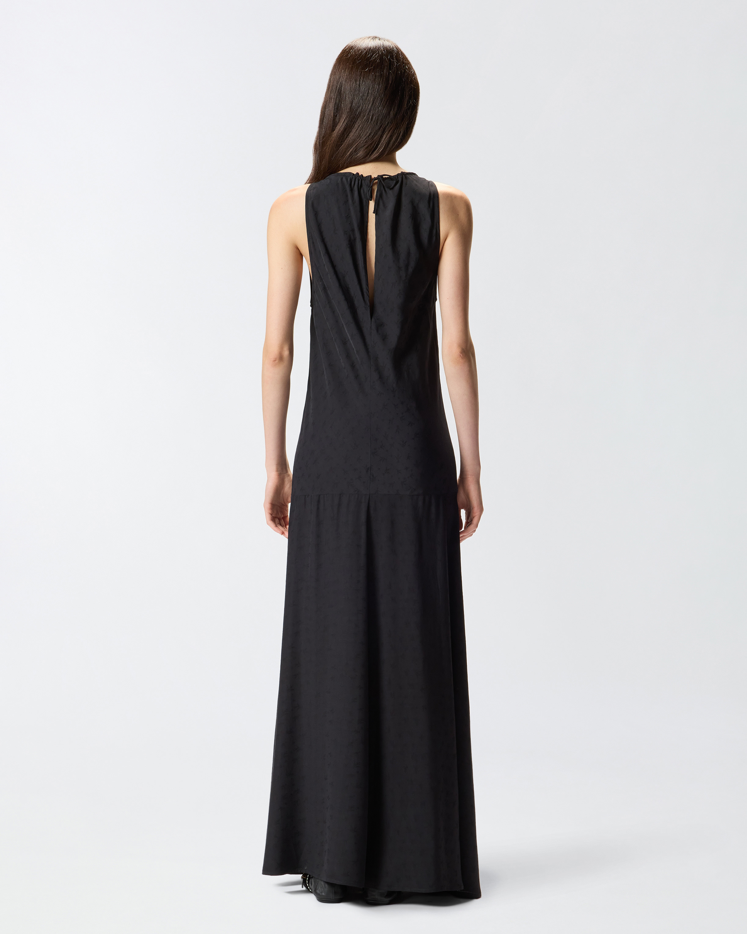 LONG VISCOSE JACQUARD DRESS - 4