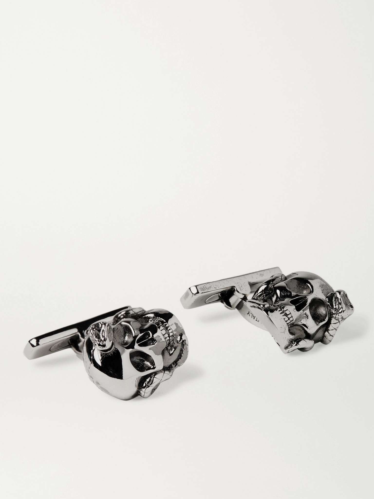 Skull Silver-Tone Cufflinks - 1