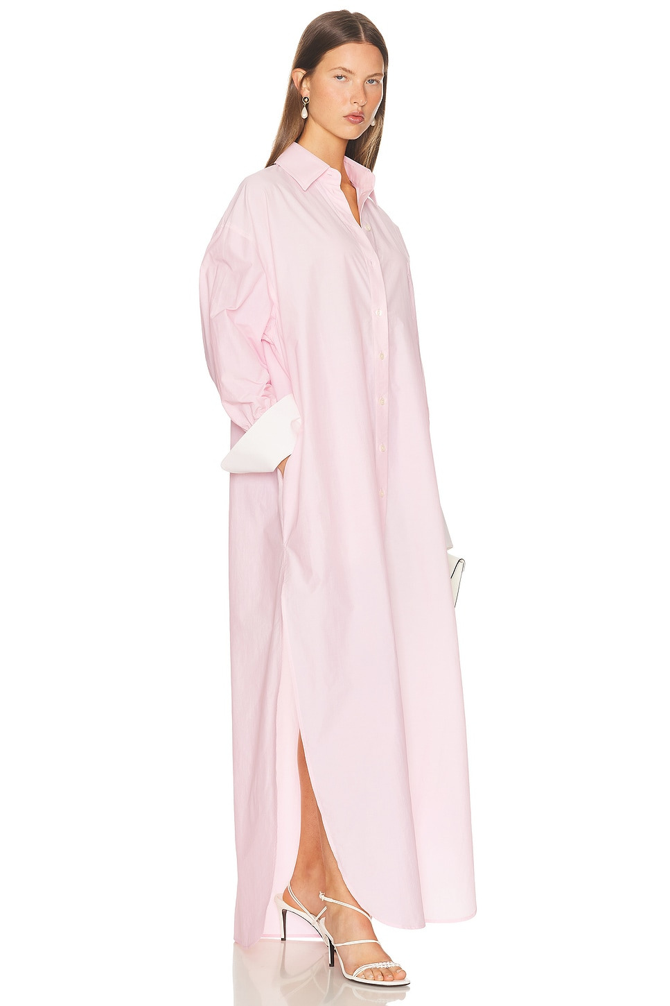 Oversized Shirt Dress in Tech Poplin - 1