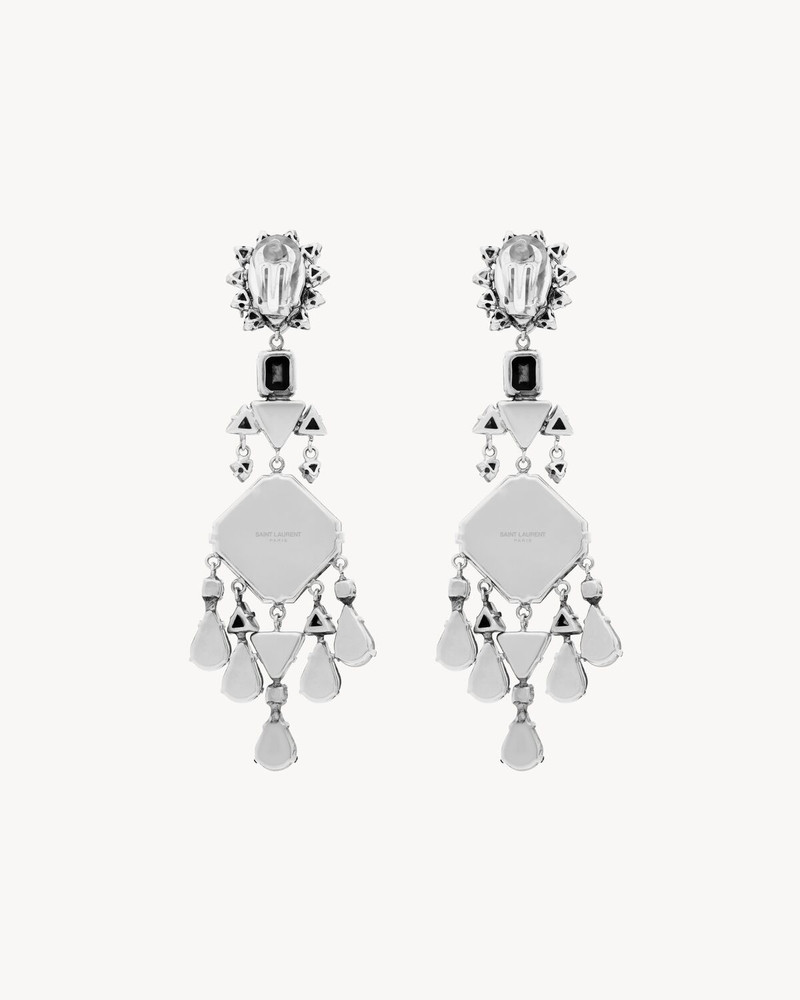 CRYSTAL DROP EARRINGS IN METAL 3