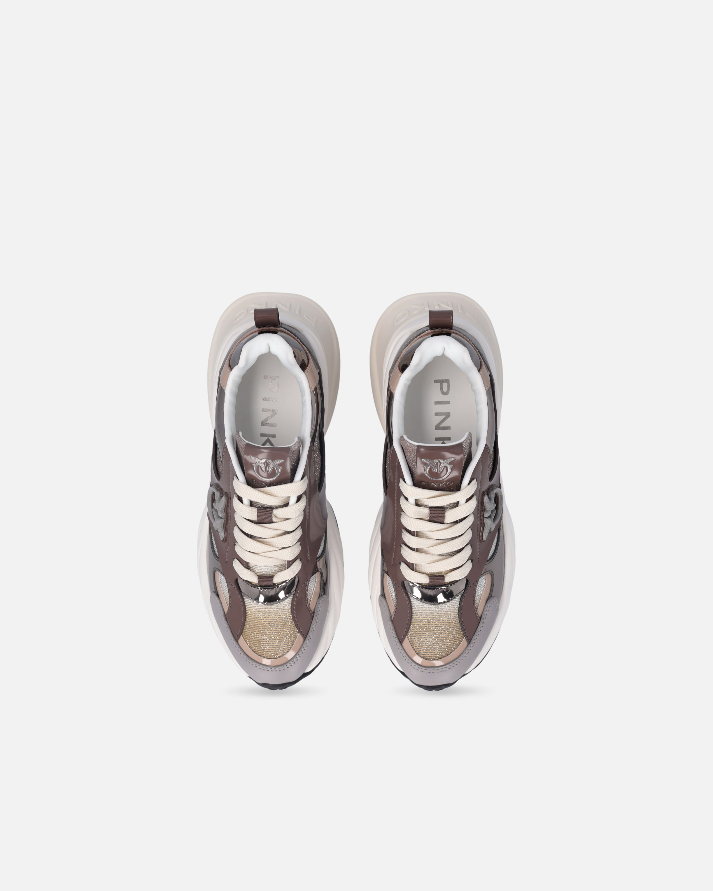 GLITTERY SNEAKERS WITH LOVE BIRDS LOGO - 9