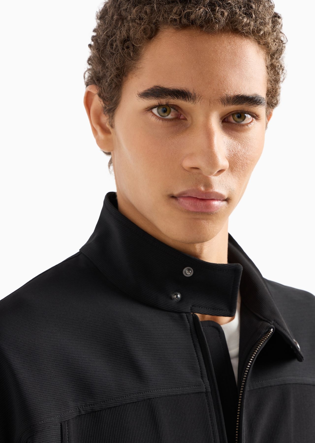 Canneté fabric blouson with zip - 5