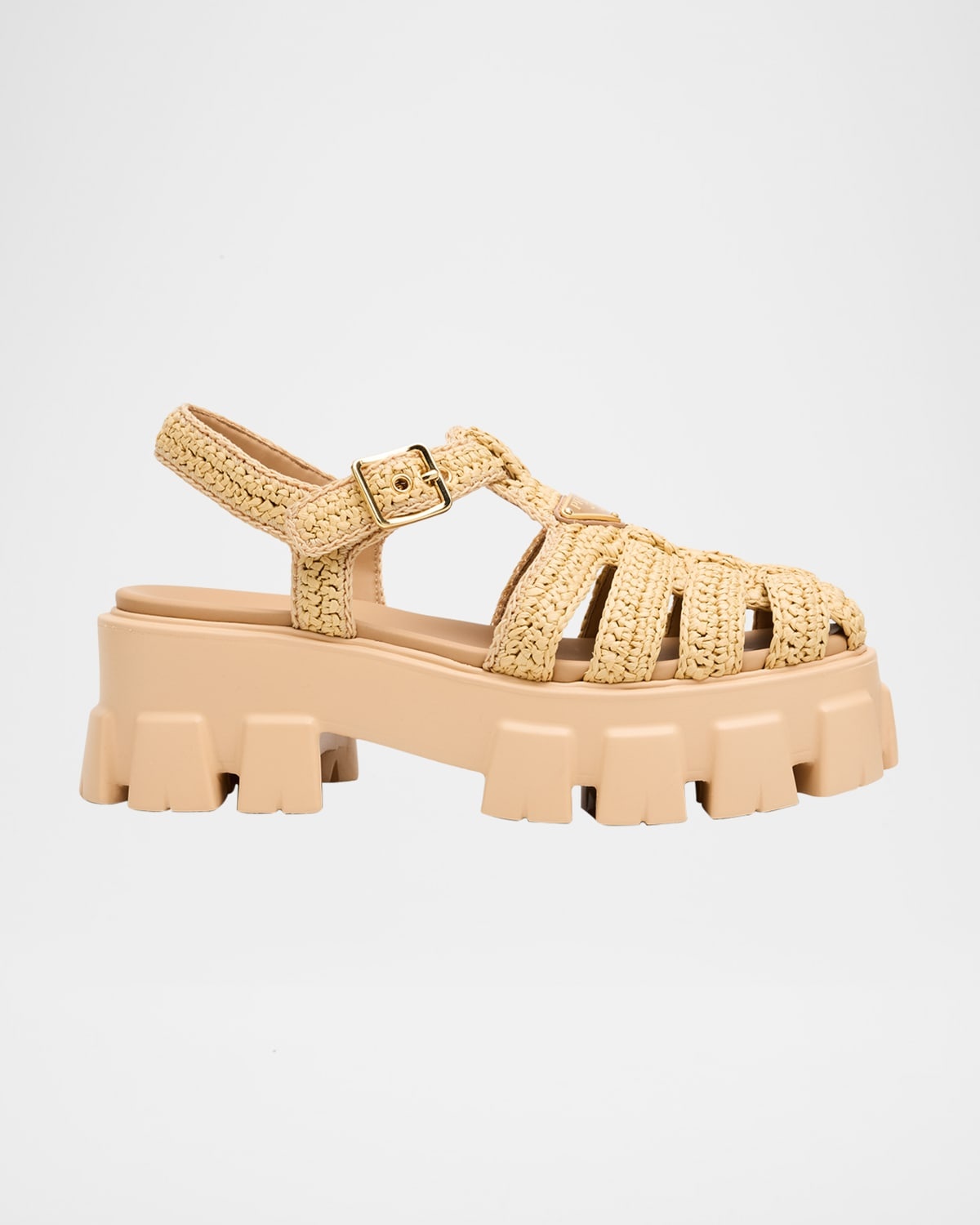 【関税＆送料込み】Prada Cage Fisherman Sandals Logo fisherman sandals in black - Prada | Mytheresa