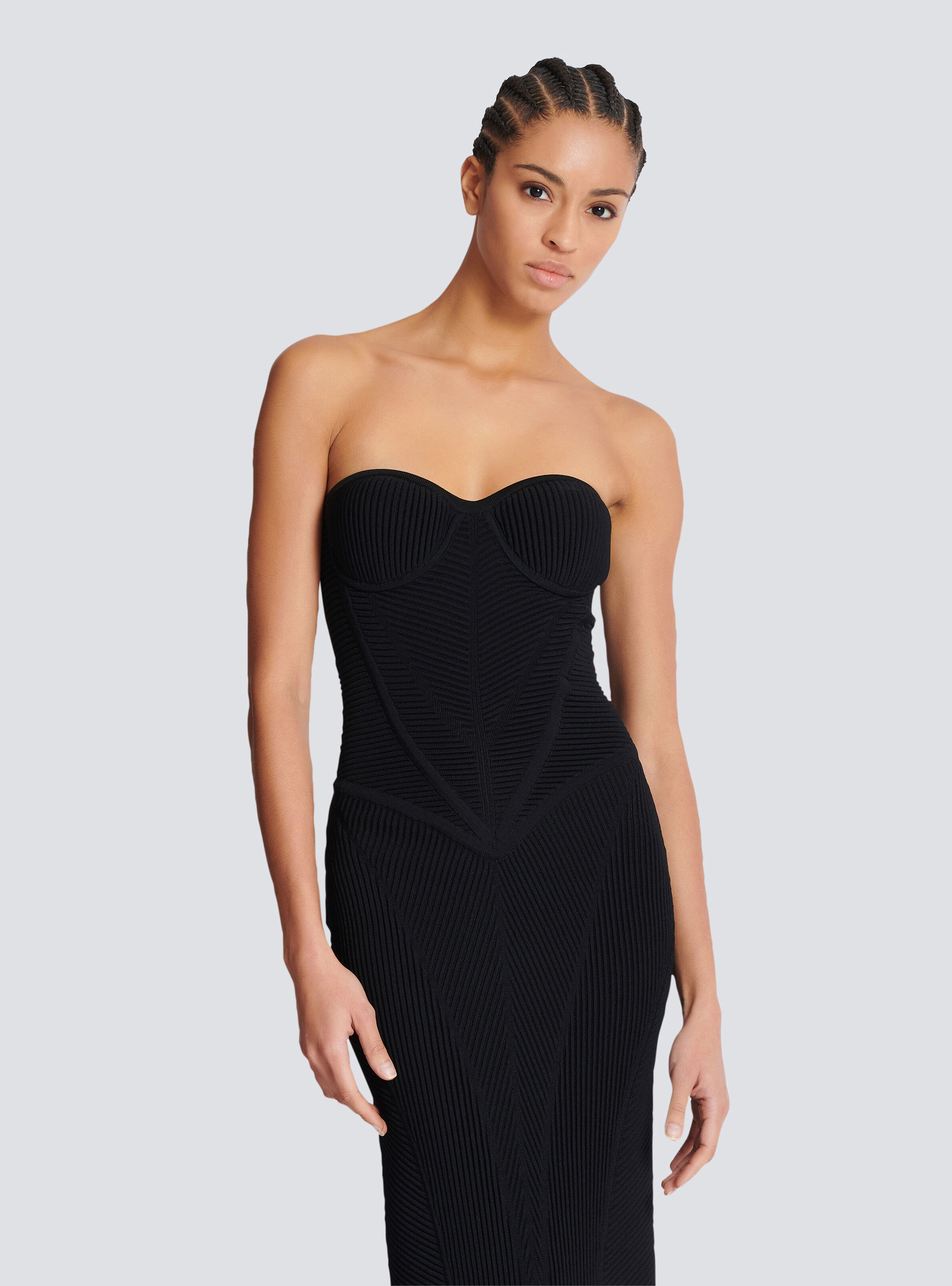 Long strapless knit dress - 7