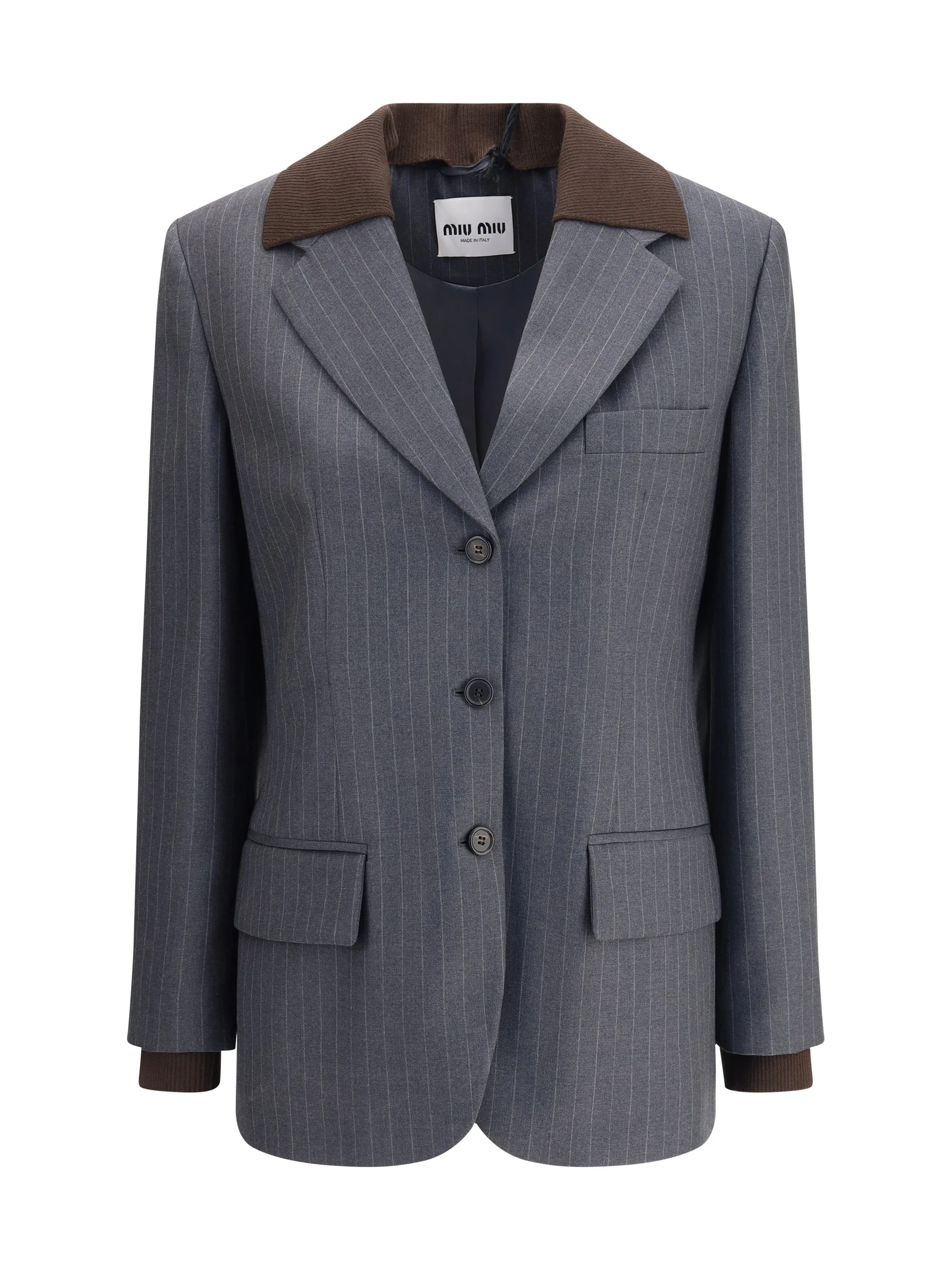 Miu Miu Women Striped Blazer - 1