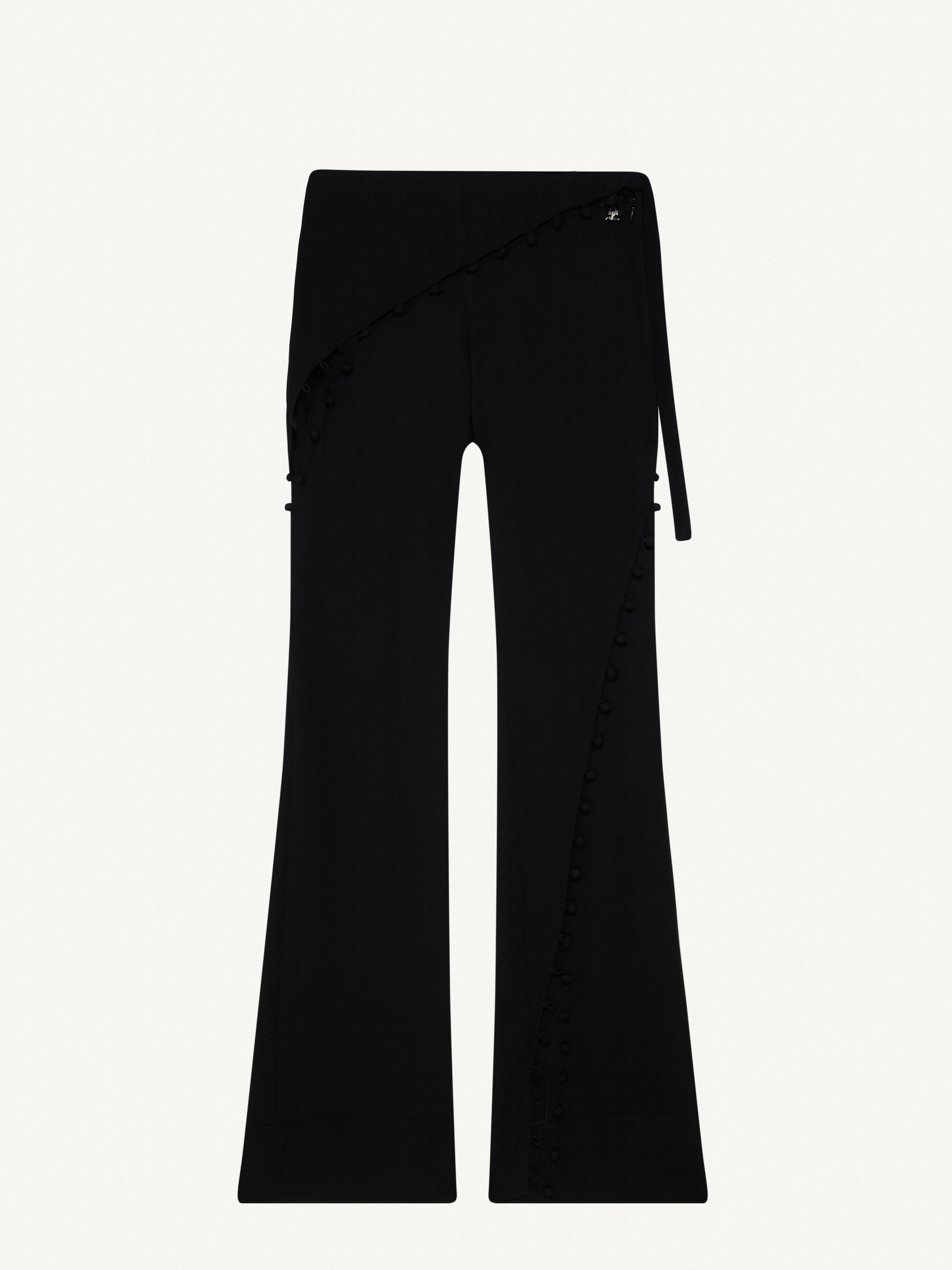 MULTI OPENINGS SILK PANTS - 1