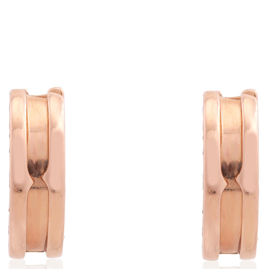 Bvlgari B Zero1 Small Hoop Earrings In 18 Kt Rose Gold - 3