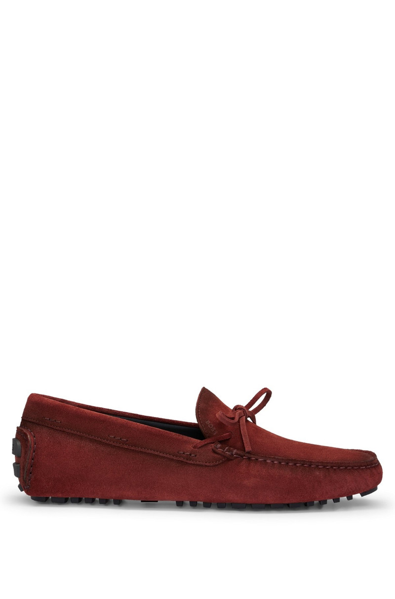 SUEDE MOCCASINS WITH BUCKLED UPPER STRAP 1