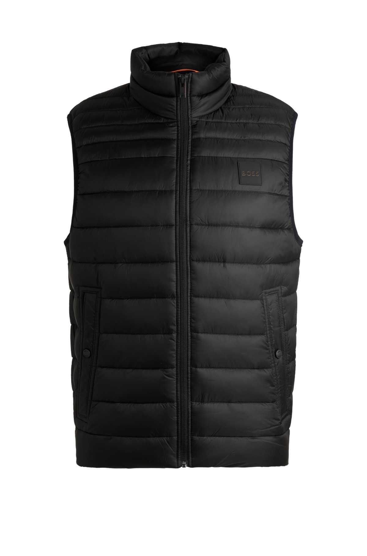 WATER-REPELLENT SLIM-FIT GILET WITH LOGO PATCH - 1