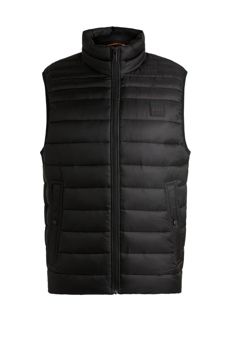 WATER-REPELLENT SLIM-FIT GILET WITH LOGO PATCH 1
