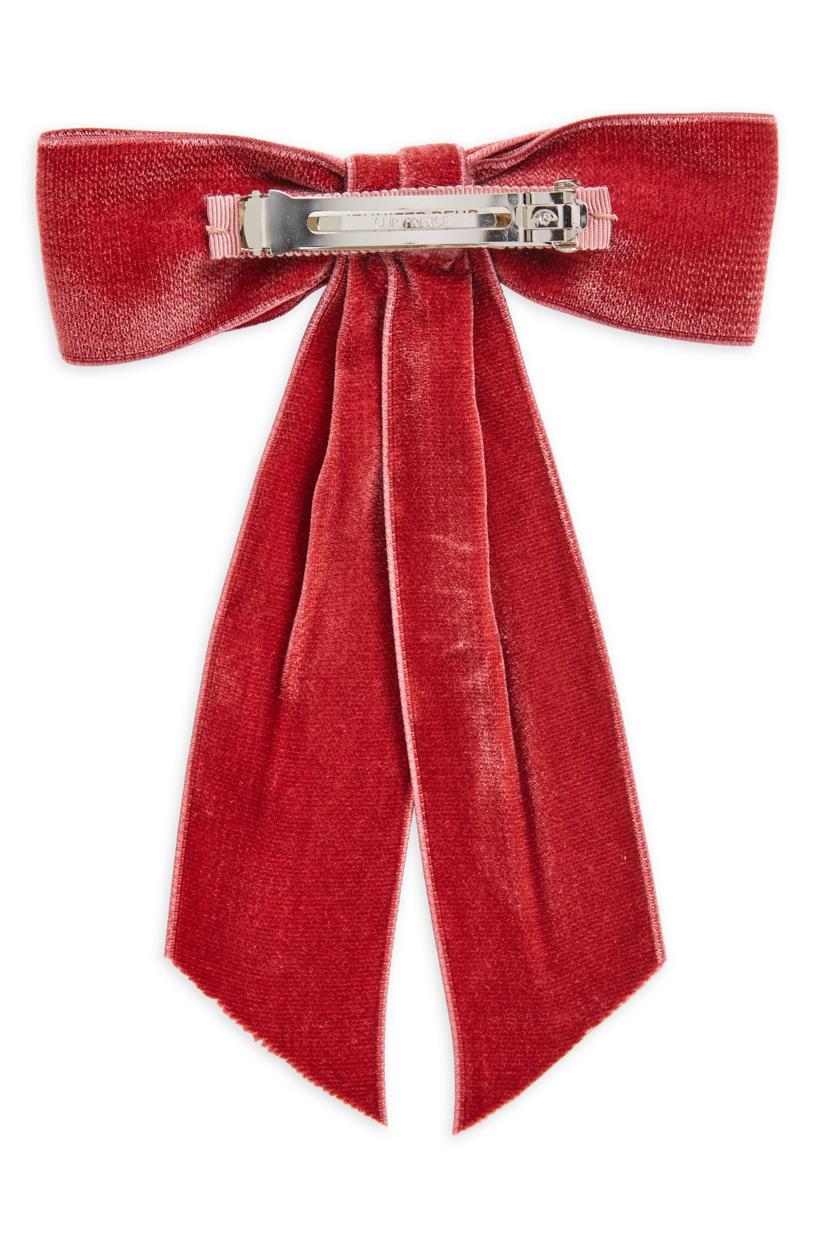 Jennifer Behr Wide Velvet Bow Barrette in Antique Rose at Nordstrom - 3