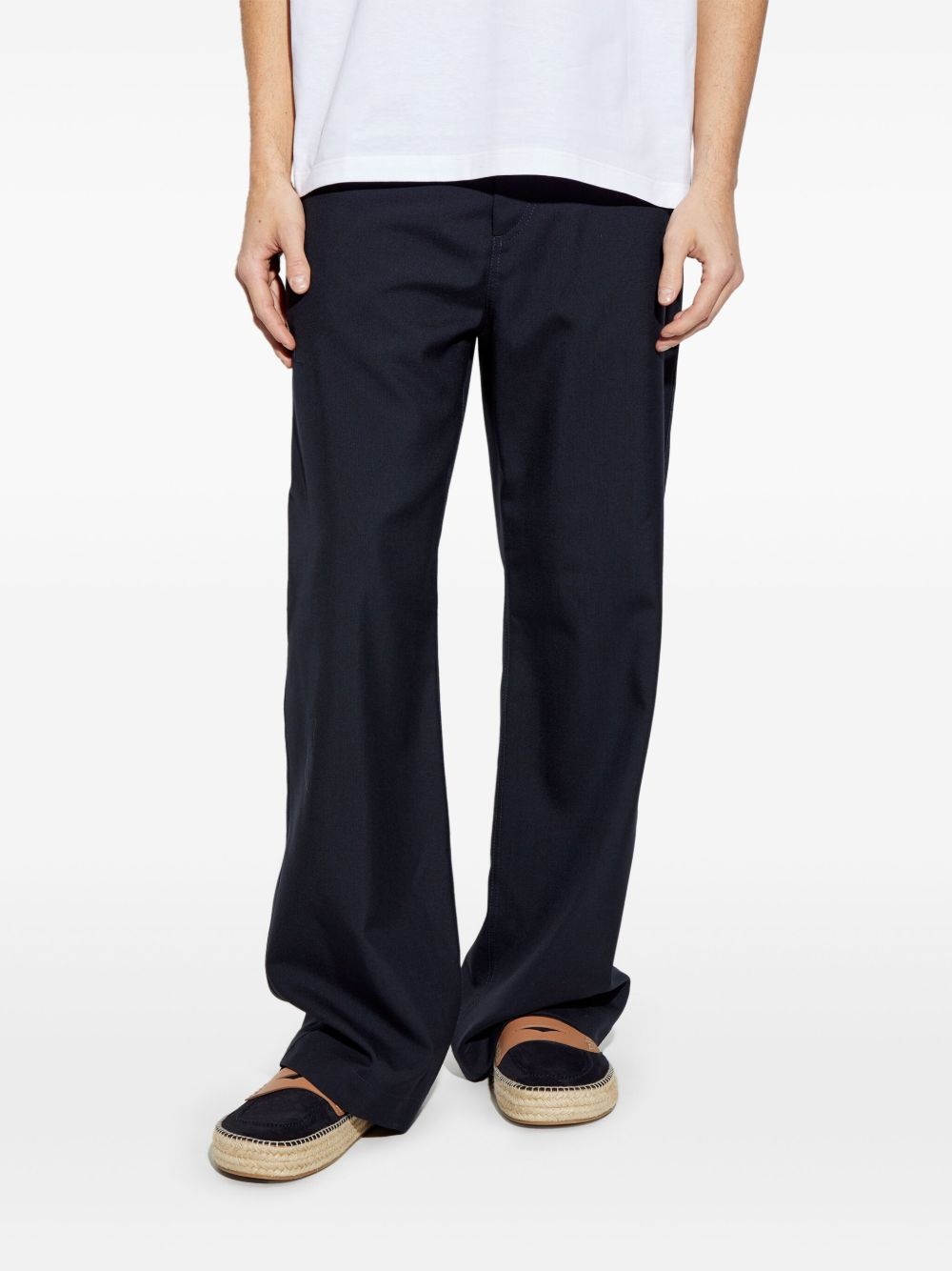 virgin-wool straight-leg trousers - 3