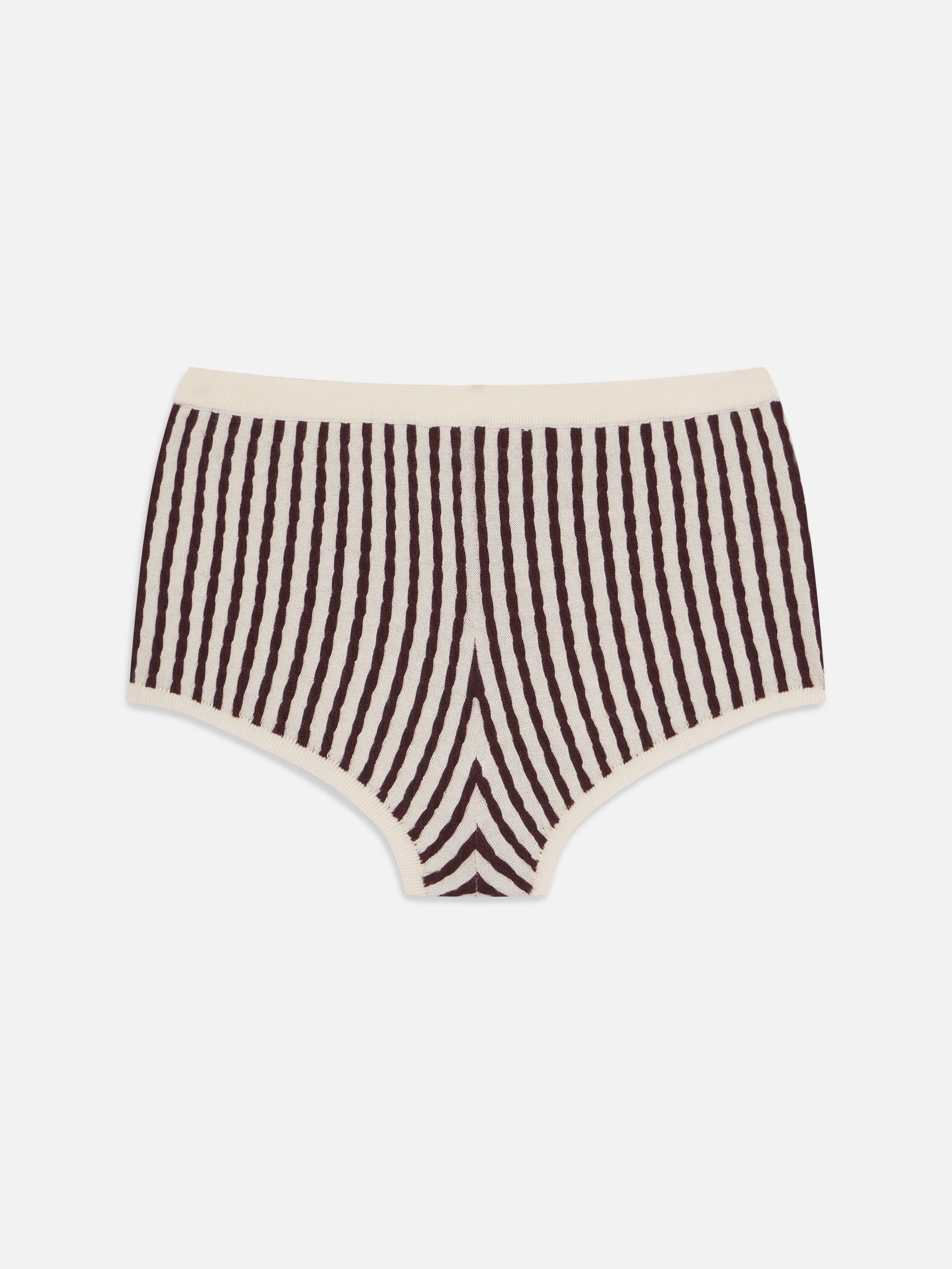 The Cable Shorts in Burgundy Multi - 5