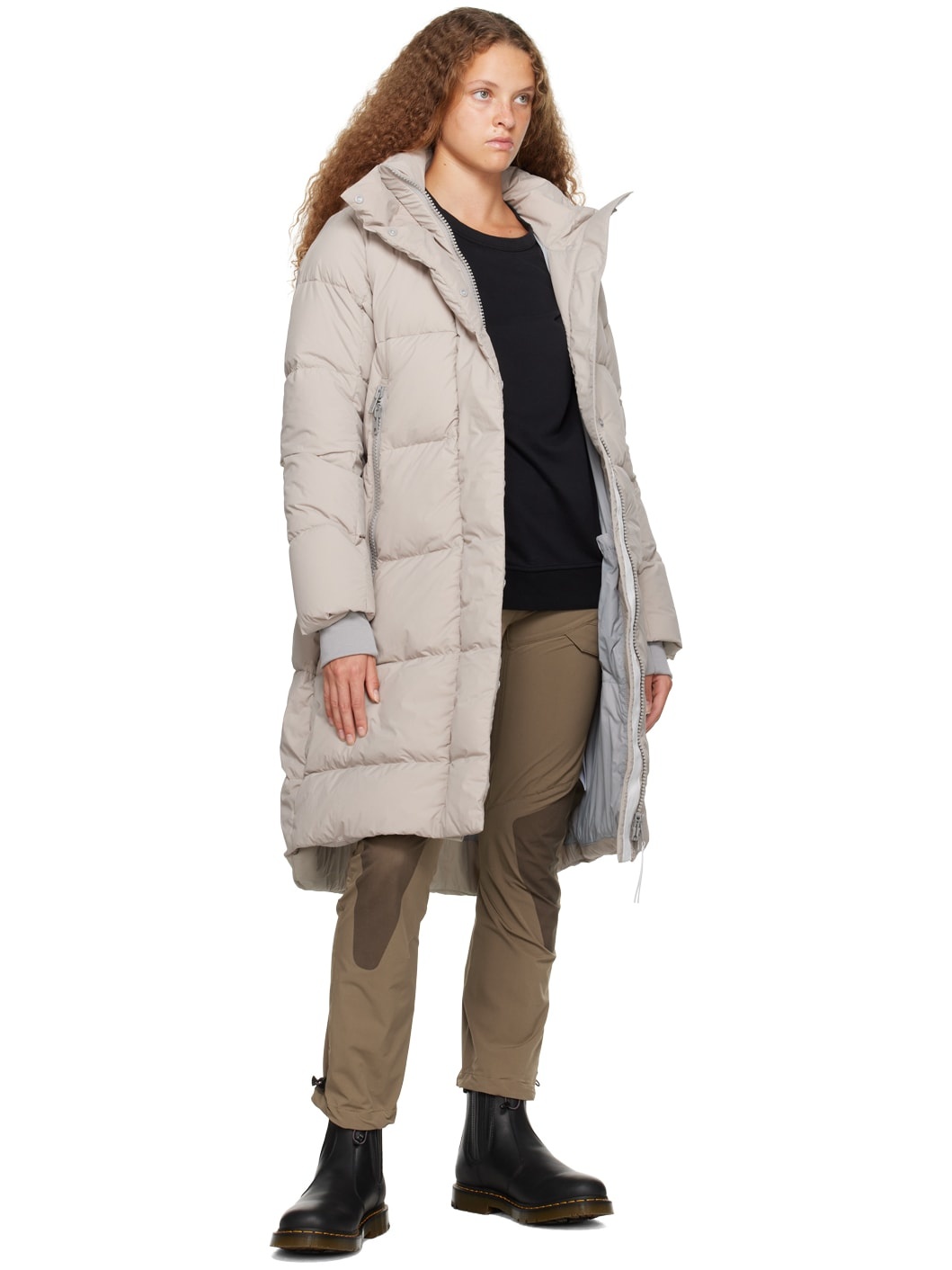 Beige Byward Down Coat - 5