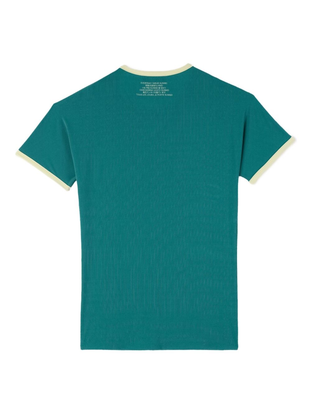 contrasting-trim T-shirt - 2