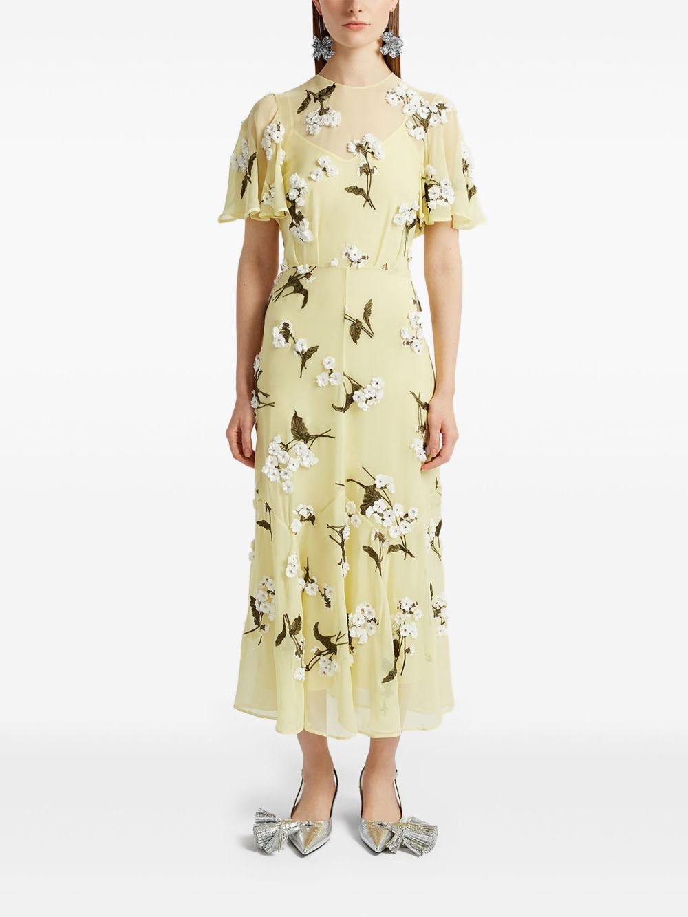 short-sleeve midi dress - 2