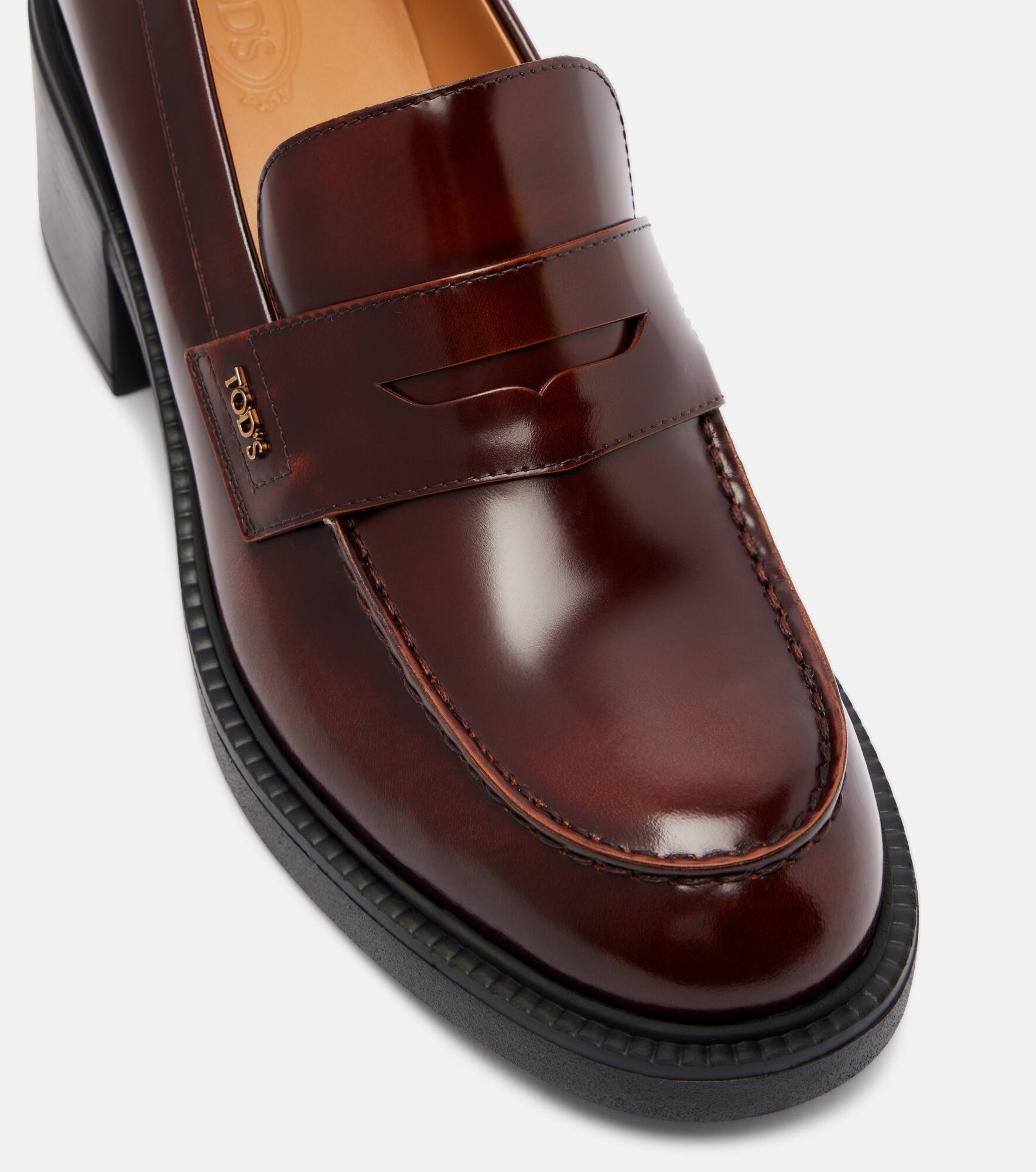 60 leather loafer pumps - 5