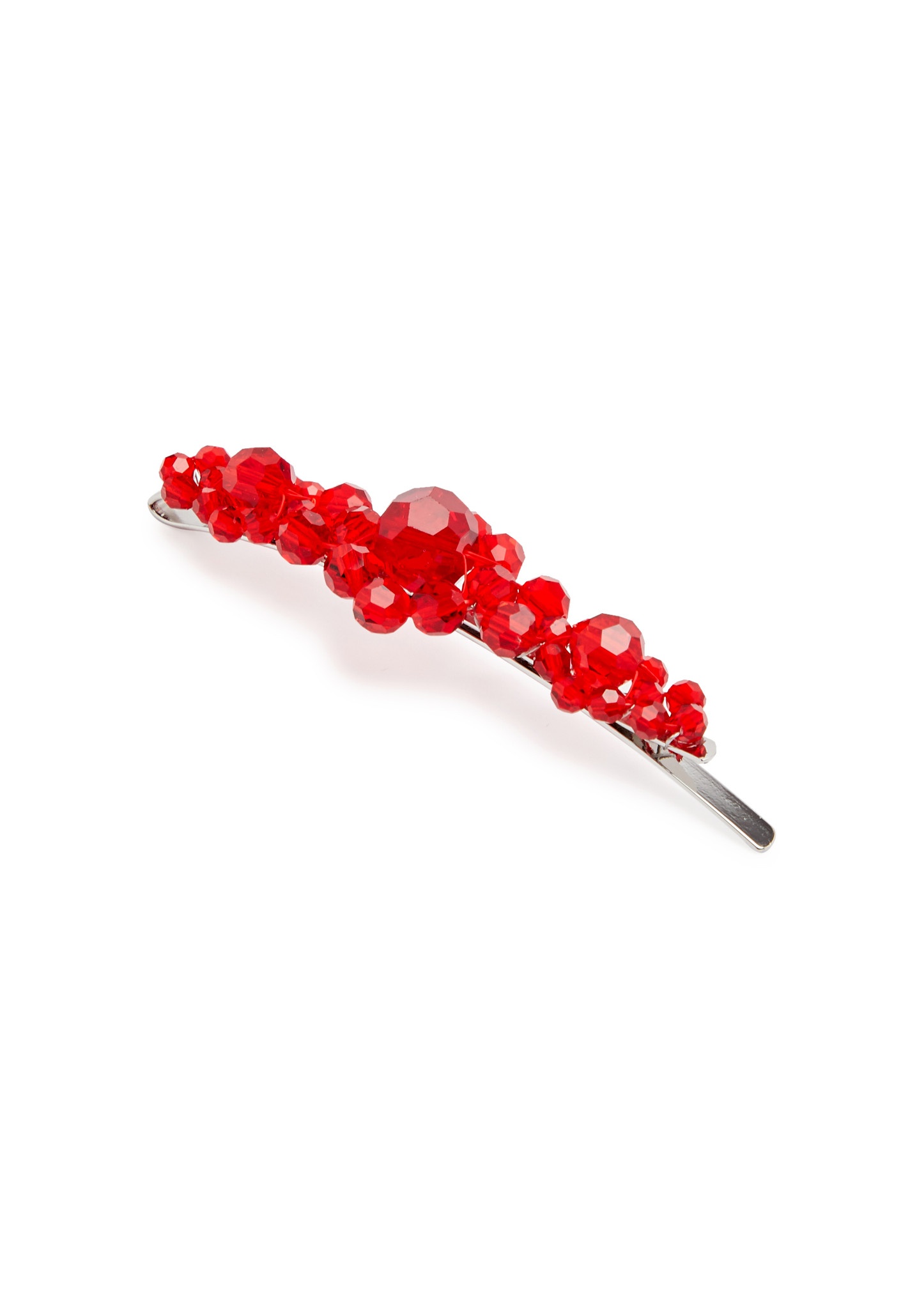 Floral beaded hair clip - 1