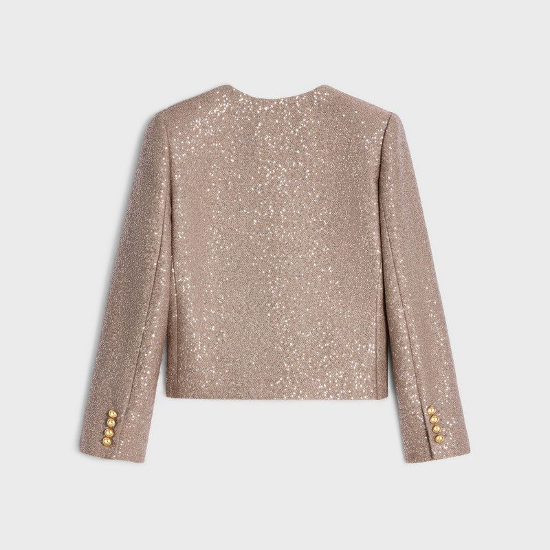 CELINE embroidered chelsea jacket in wool outlook