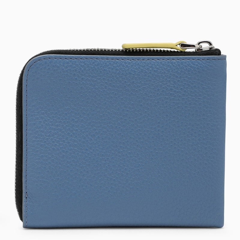 Marni Light Blue Zipped Wallet With Logo Men - 3