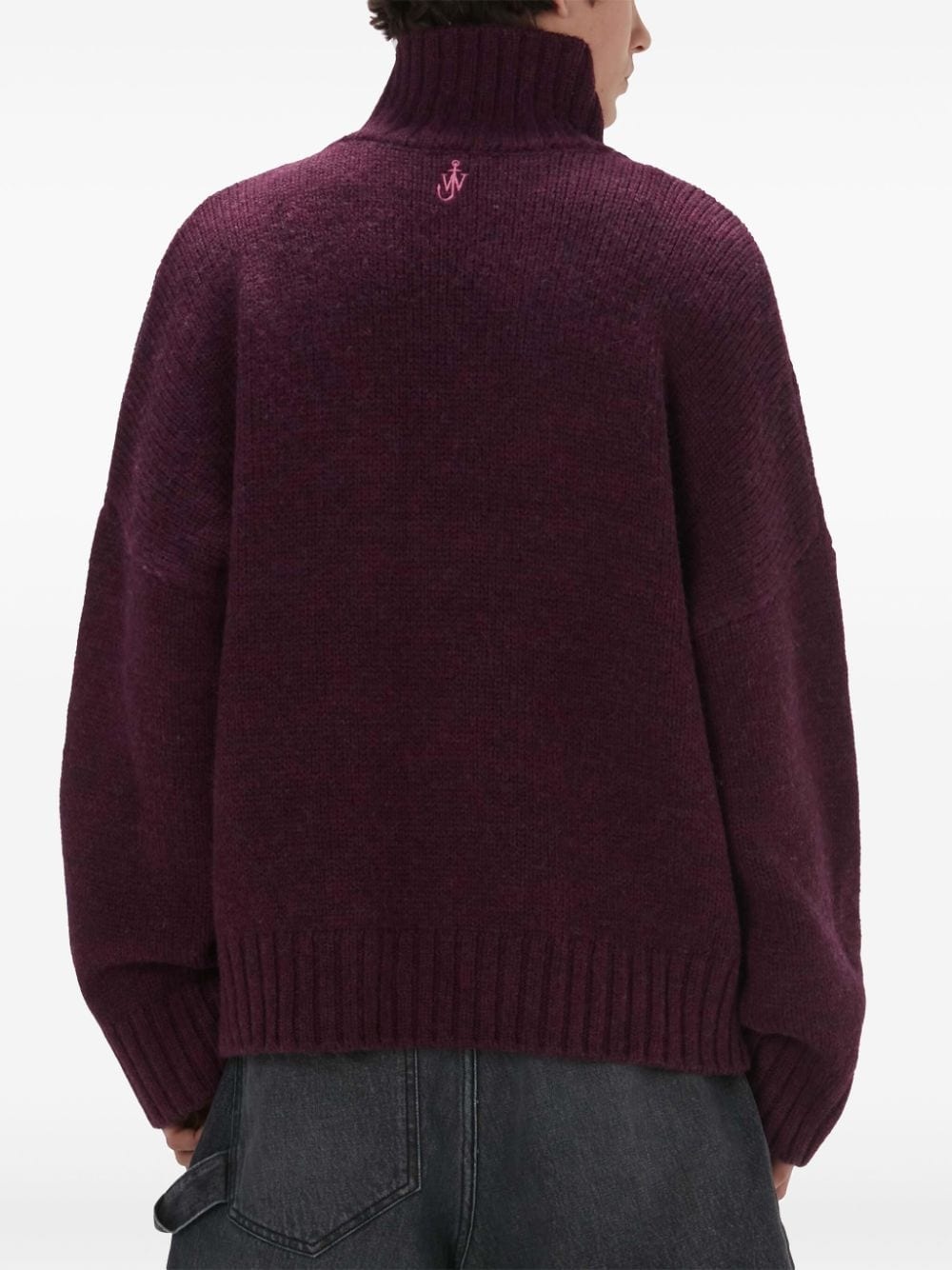 high-neck drop-shoulder jumper - 4