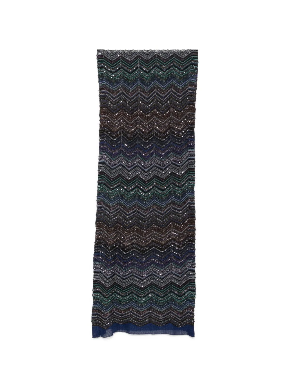 chevron-pattern scarf - 1
