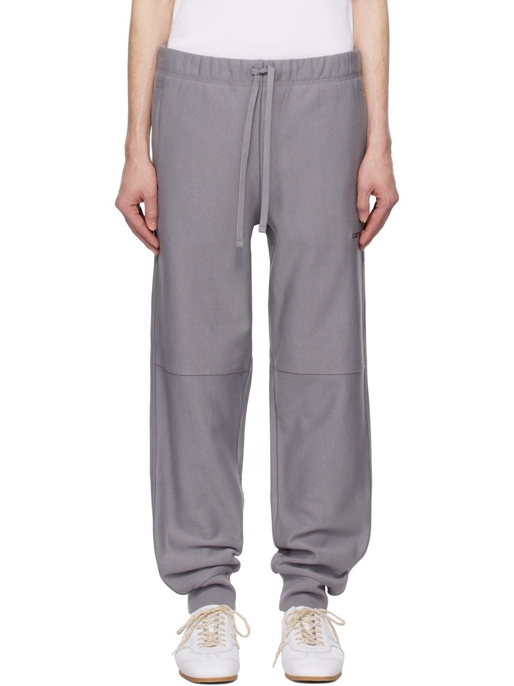 Gray American Script Sweatpants - 1