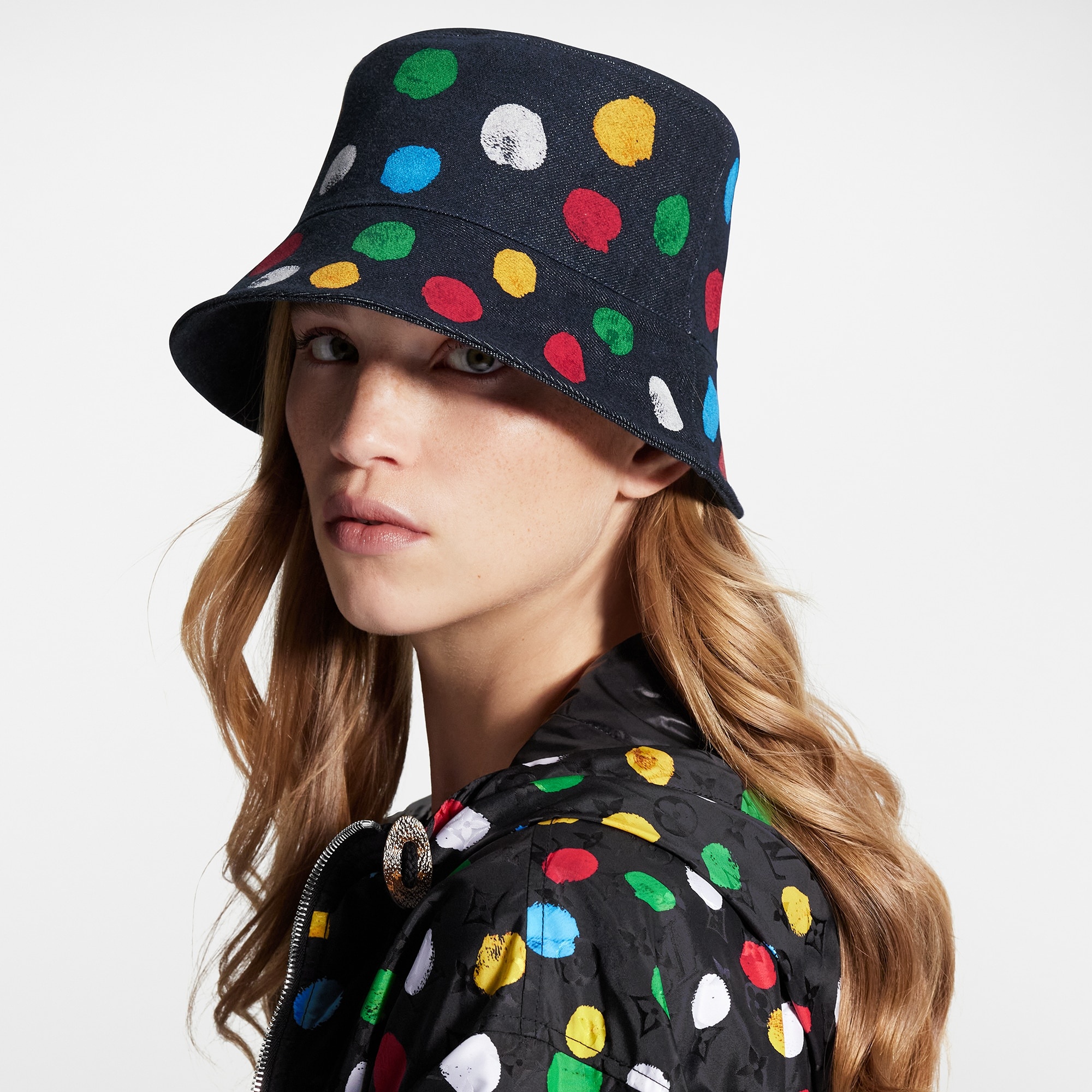 LV x YK Reversible Painted Dots Bucket Hat - 4