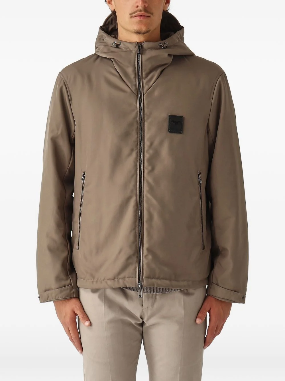 logo-patch jacket - 1