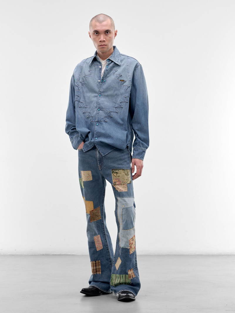 Kapital Denim Okabellbo Patchwork Flared Jeans outlook
