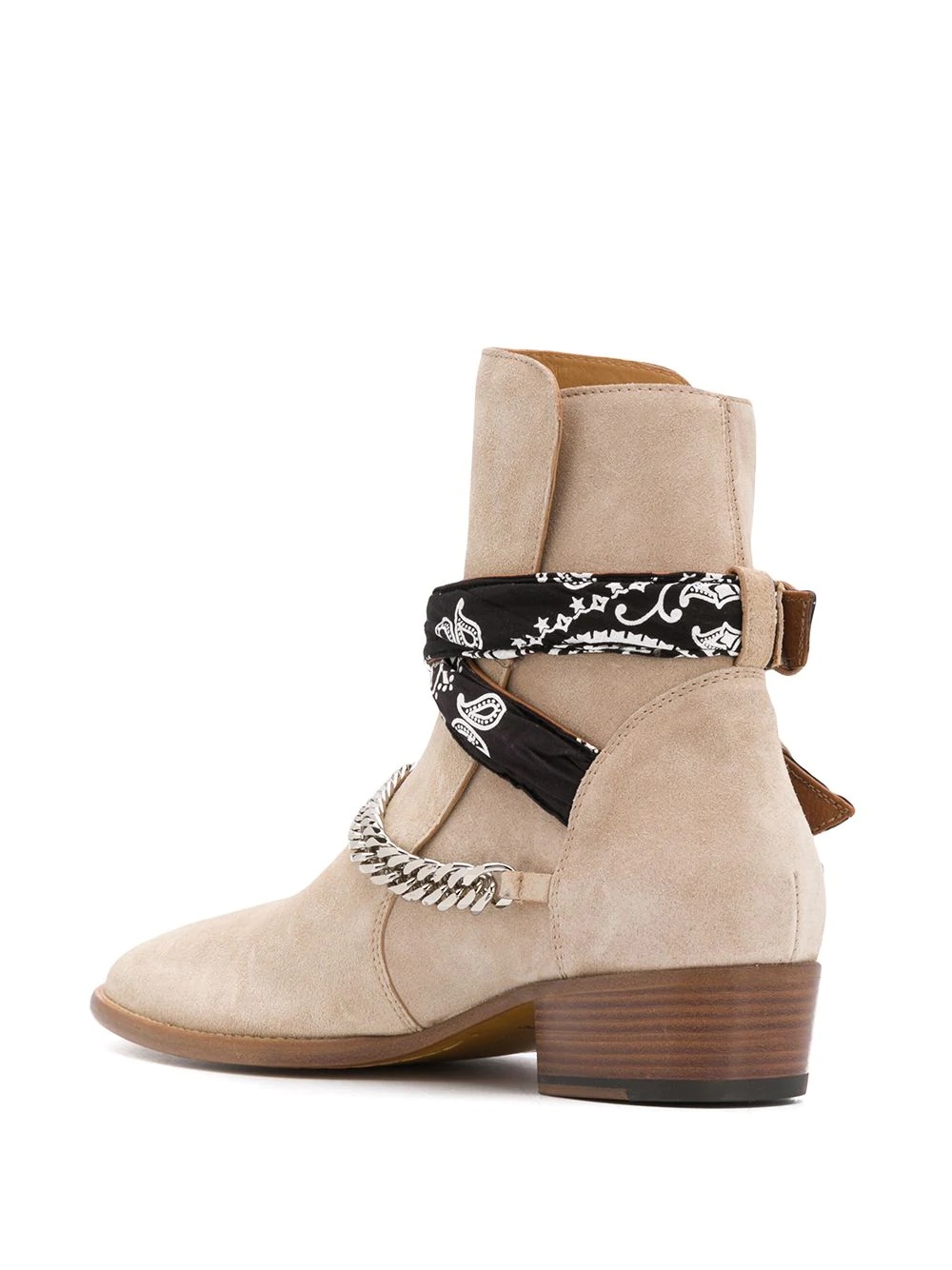 bandana buckle ankle boots - 3