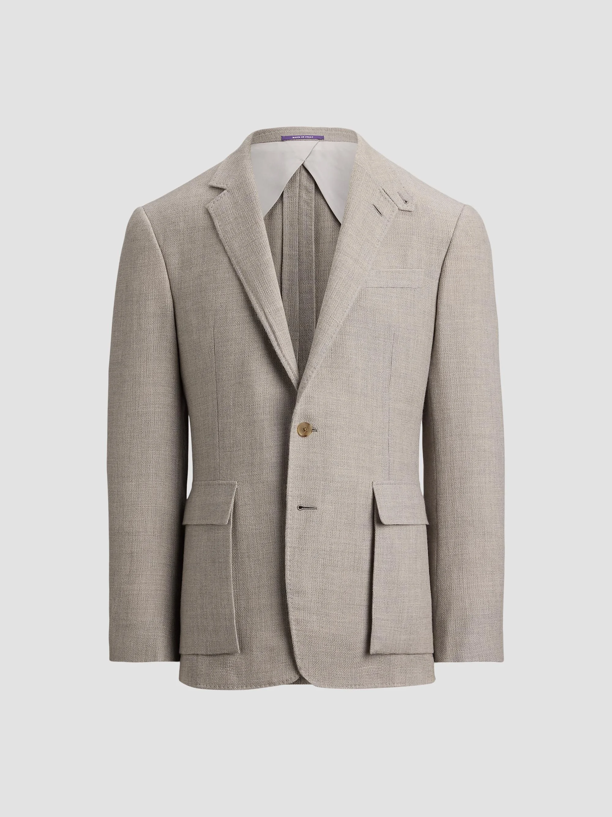 Men's Textured Open Weave Single-Breasted Sport Coat - Pearl Grey Multi - 1