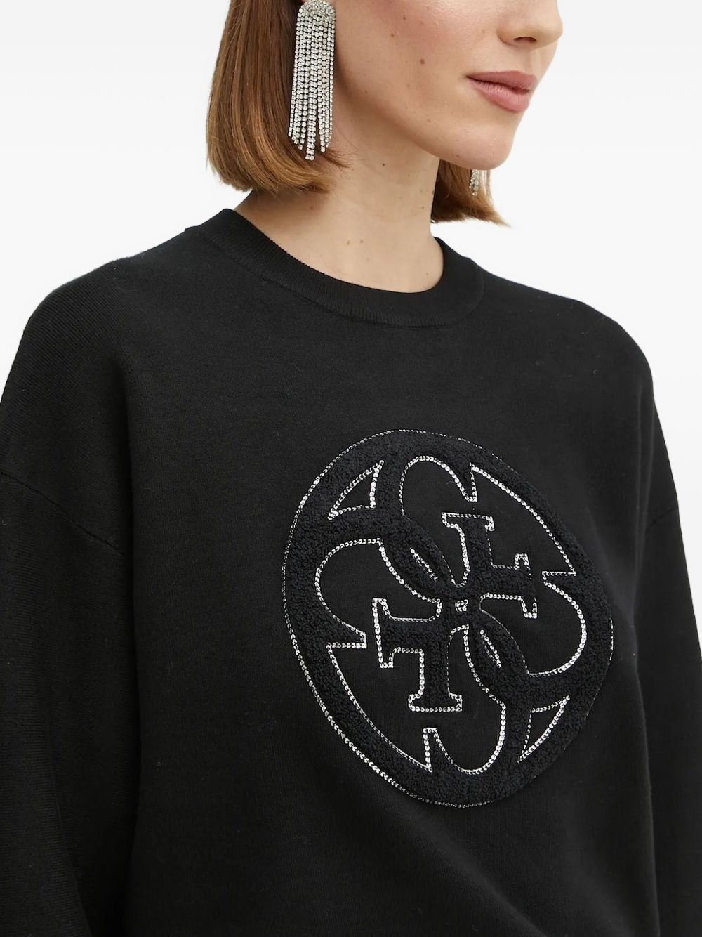 embroidered-logo sweater - 3