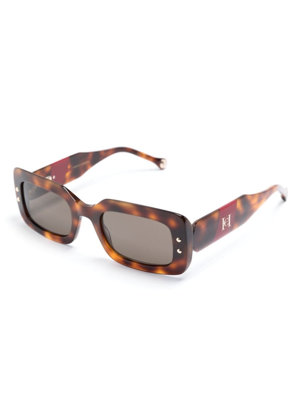 tortoiseshell rectangle-frame sunglasses - 2