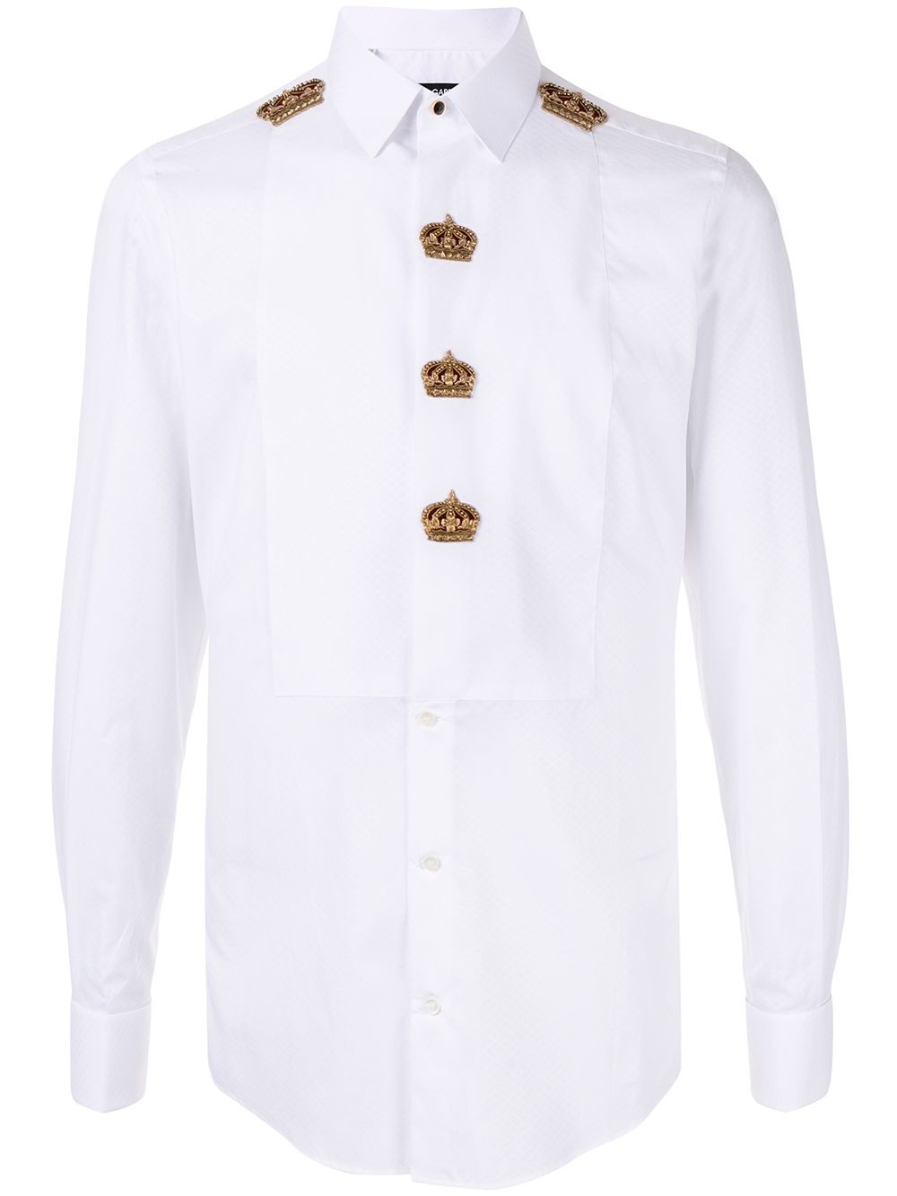 embroidered crowns shirt - 1