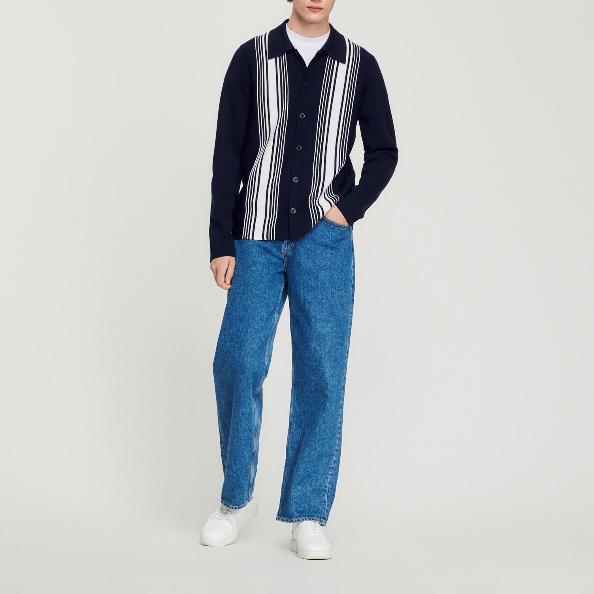 Cardigan with contrasting embroidery - 2