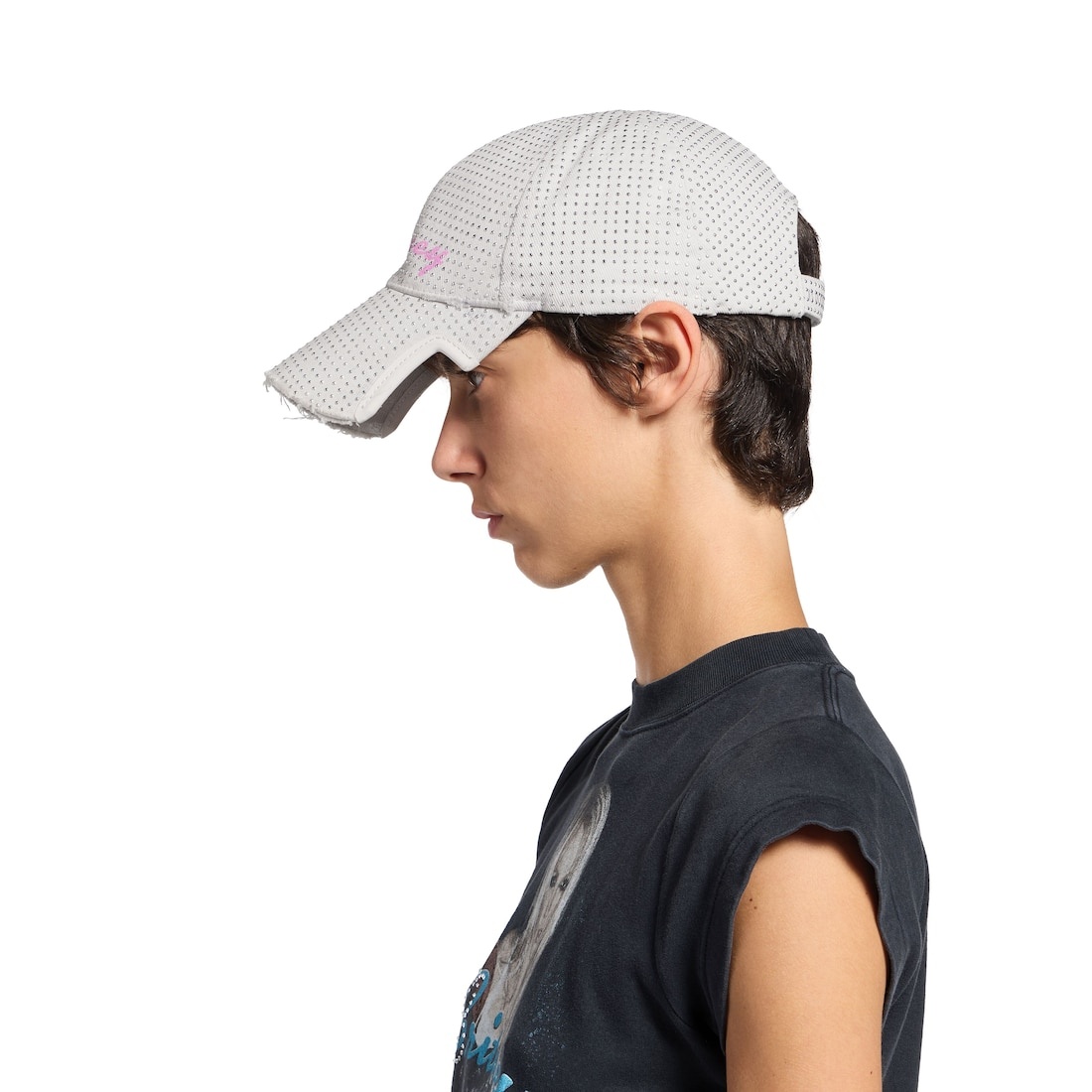 Balenciaga Music | Britney Spears Series Cap in Dirty White/pink - 6