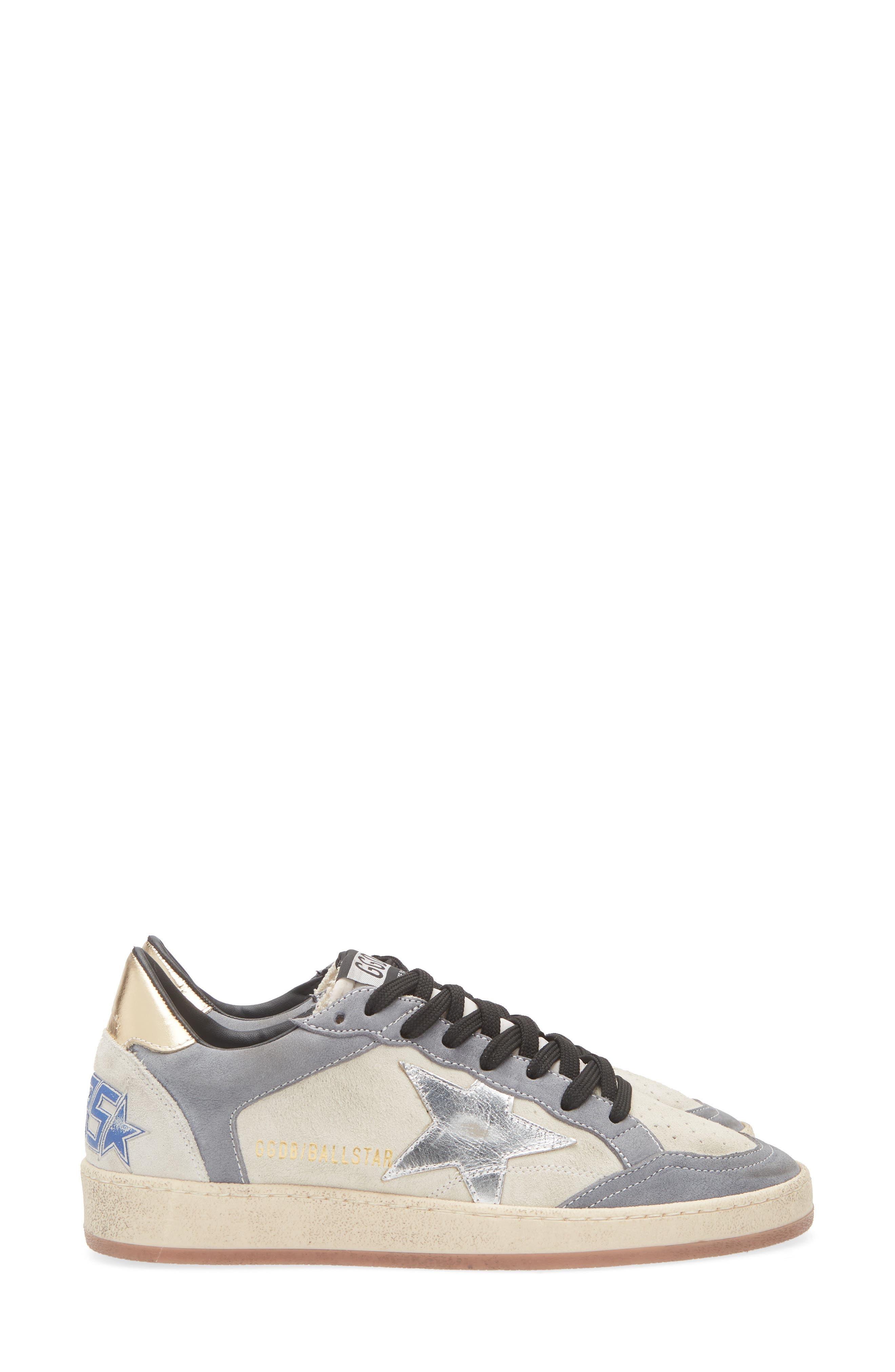 Golden Goose Ball Star Sneaker in Grey/Denim/Silver/Gold at Nordstrom - 3