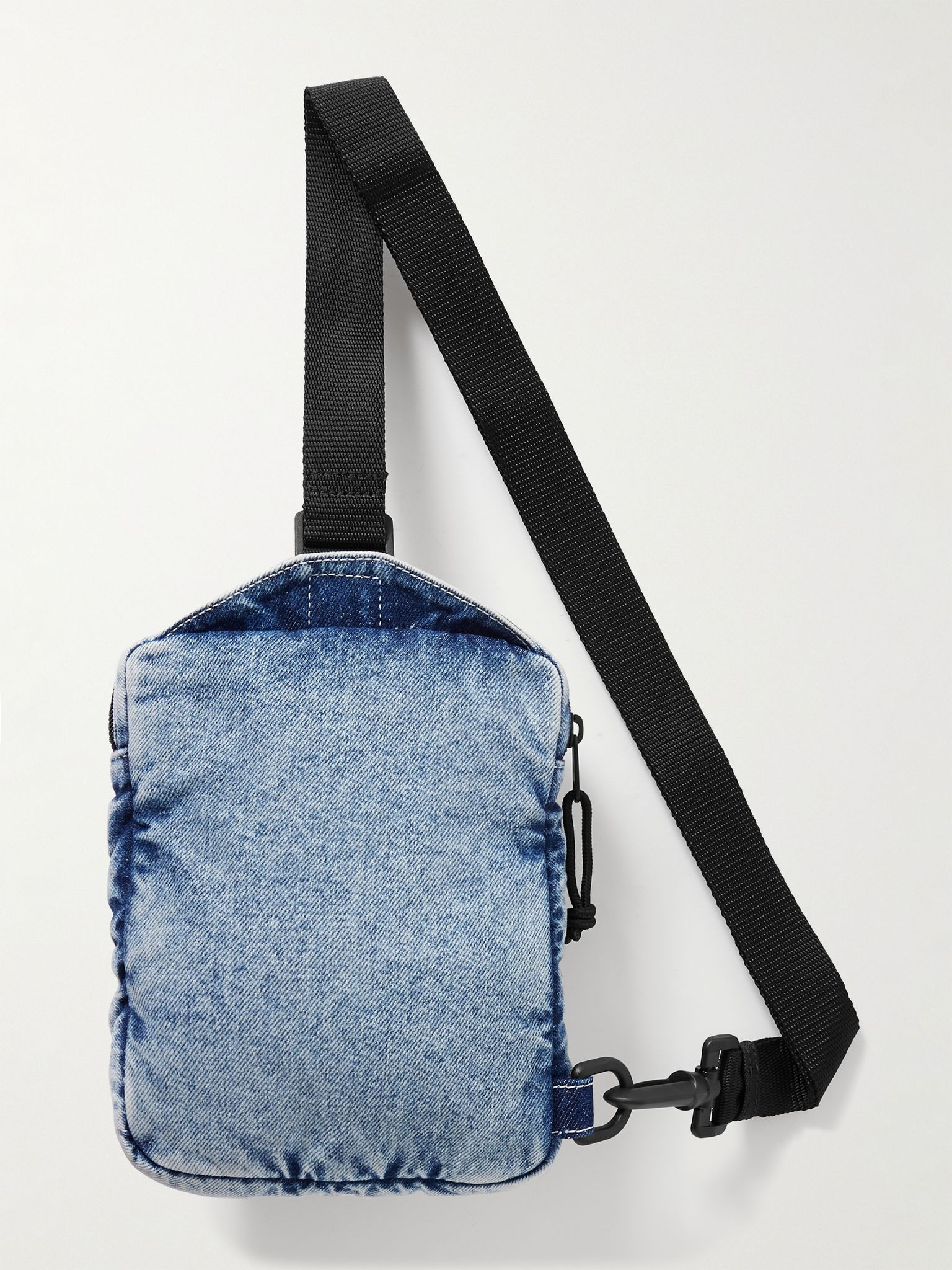 Explorer Logo-Appliquéd Nylon-Twill Messenger Bag Blue - 3