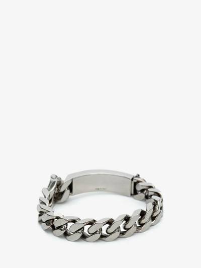 Alexander McQueen Men's Identity Chain Bracelet in Antique Silver outlook