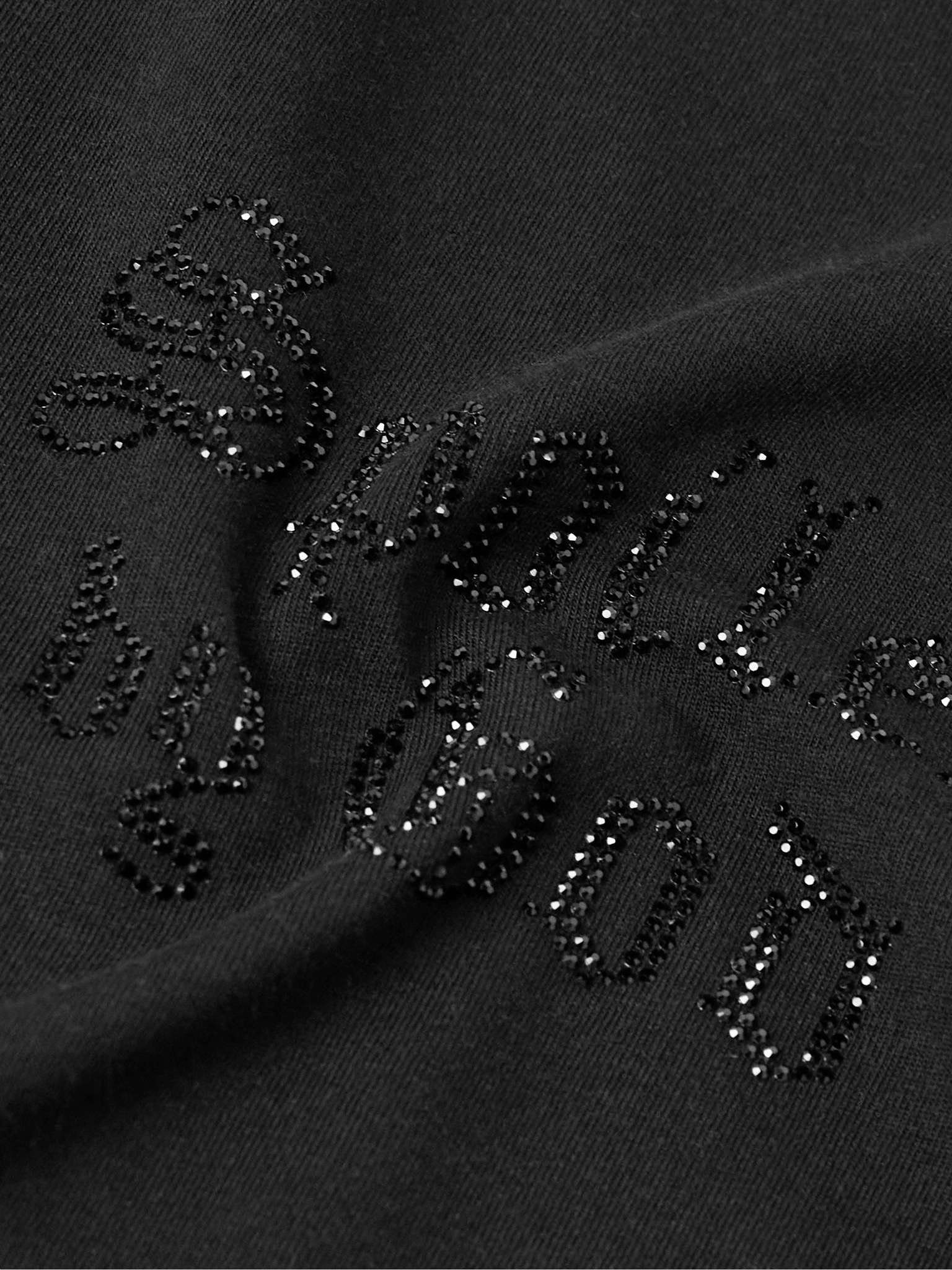Crystal-Embellished Cotton-Jersey T-Shirt - 4