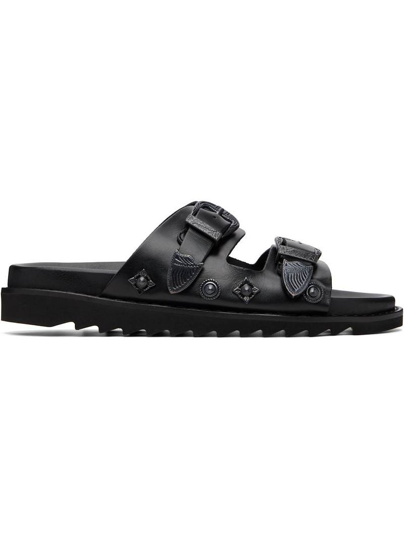 SSENSE Exclusive Black Buckle Sandals 1