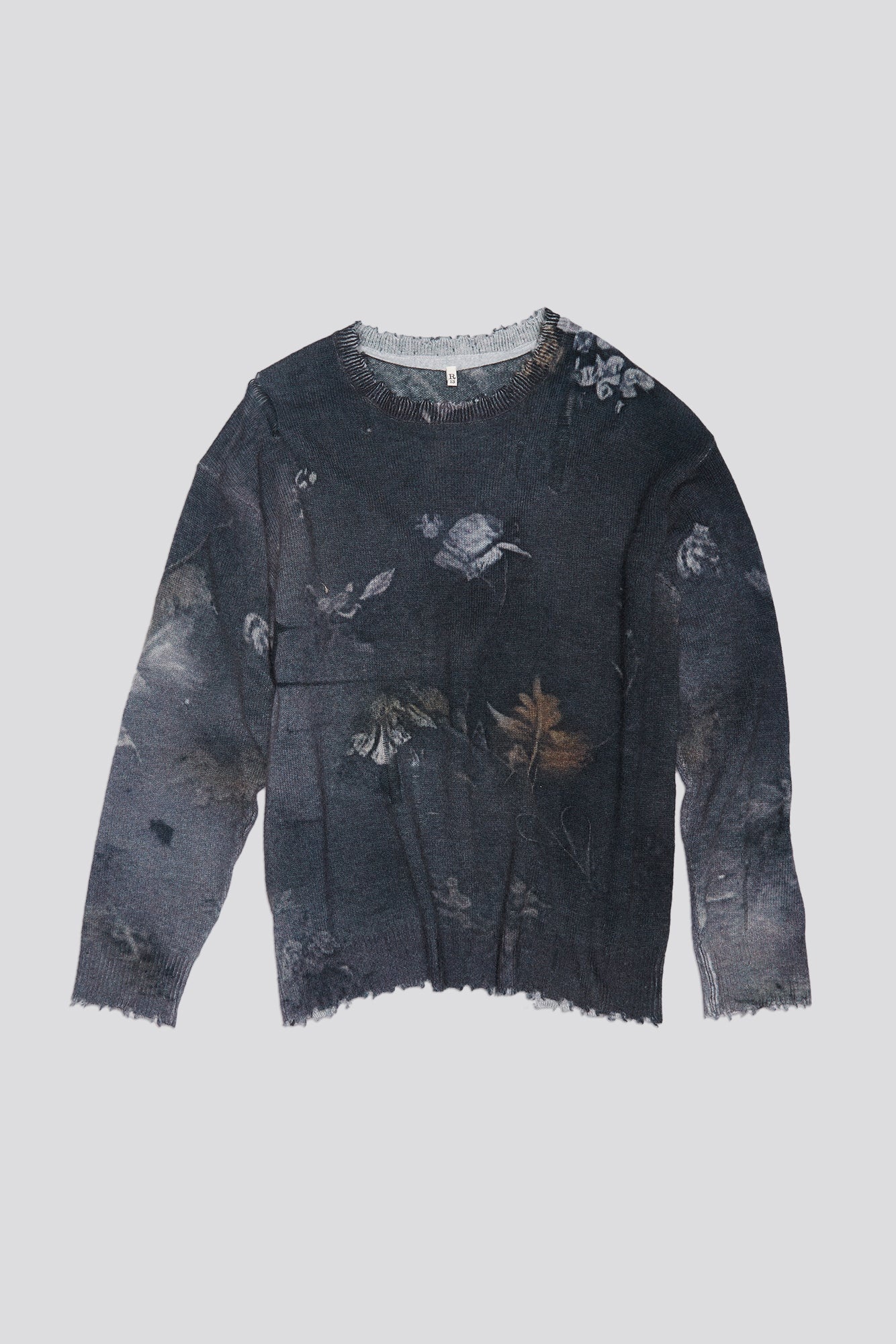 BOYFRIEND SWEATER - BLACK FLORAL - 5