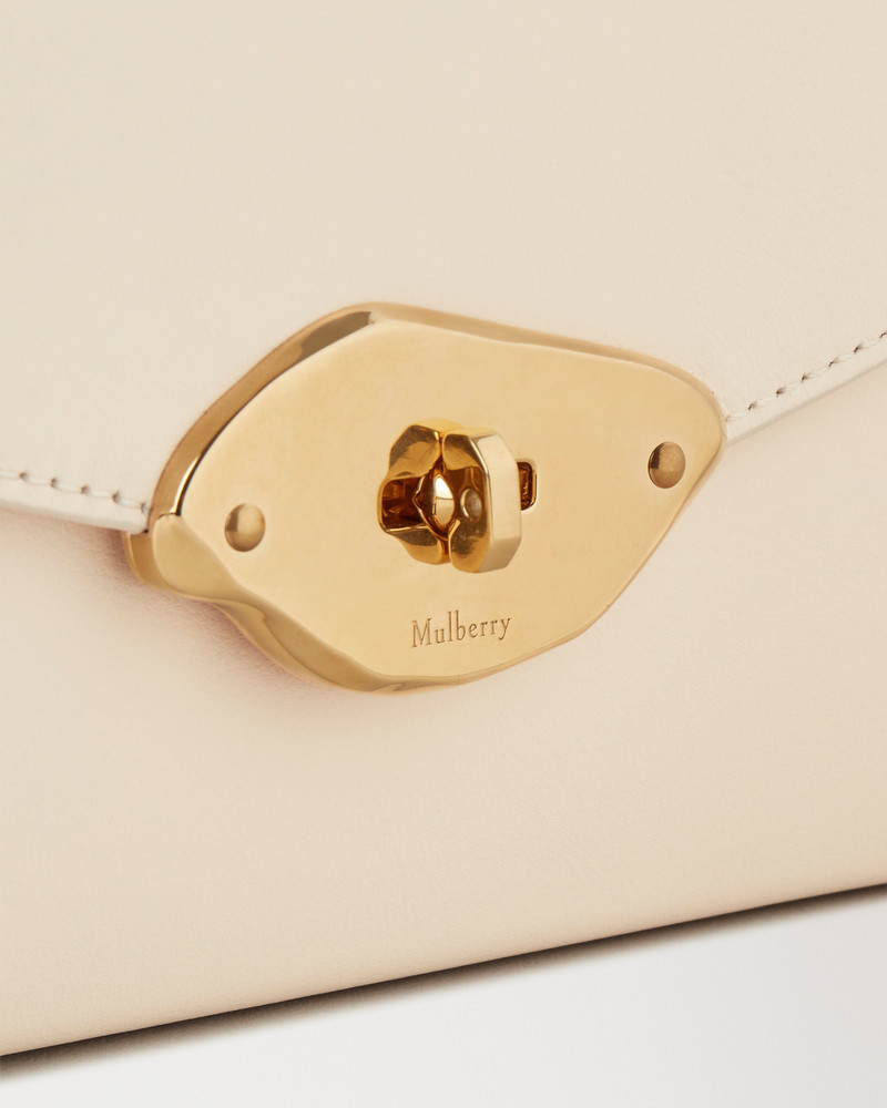Lana Top Handle Eggshell High Gloss Leather 6