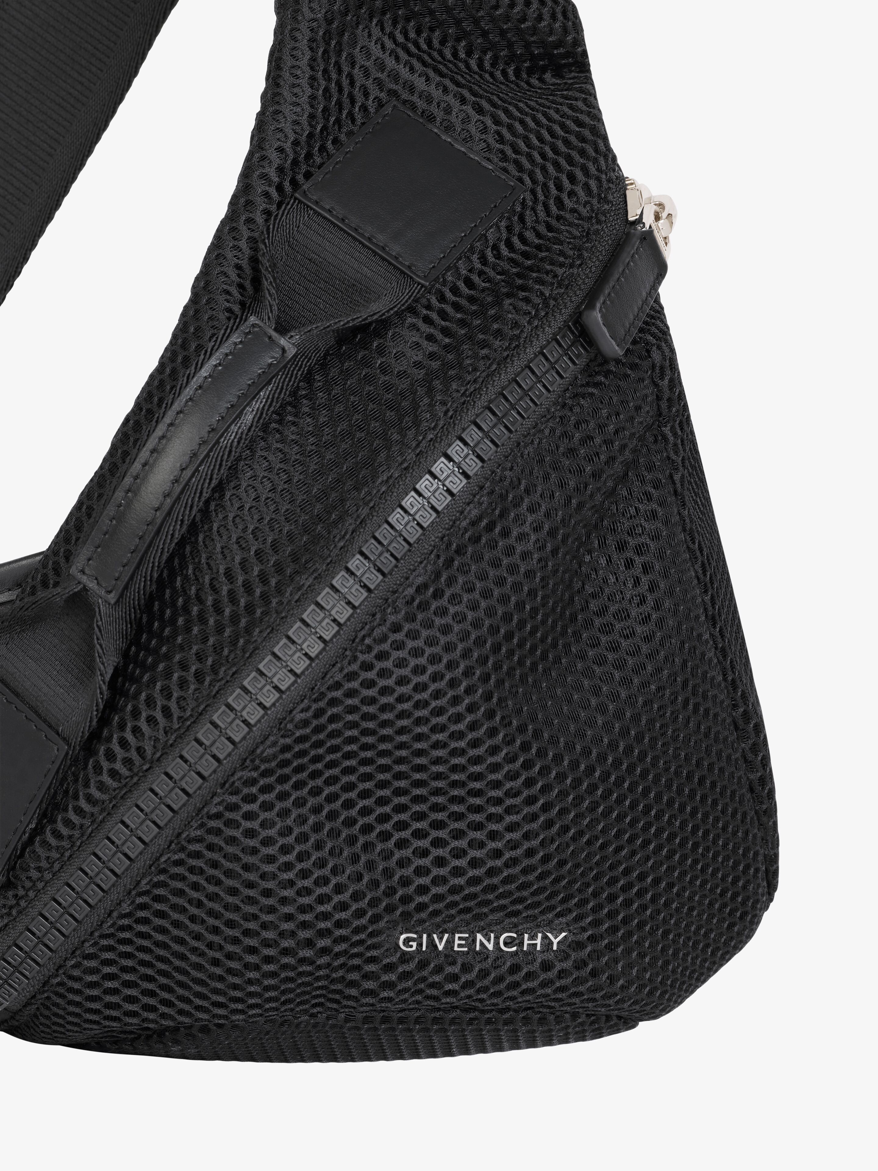 SMALL G-ZIP TRIANGLE BAG IN MESH - 6
